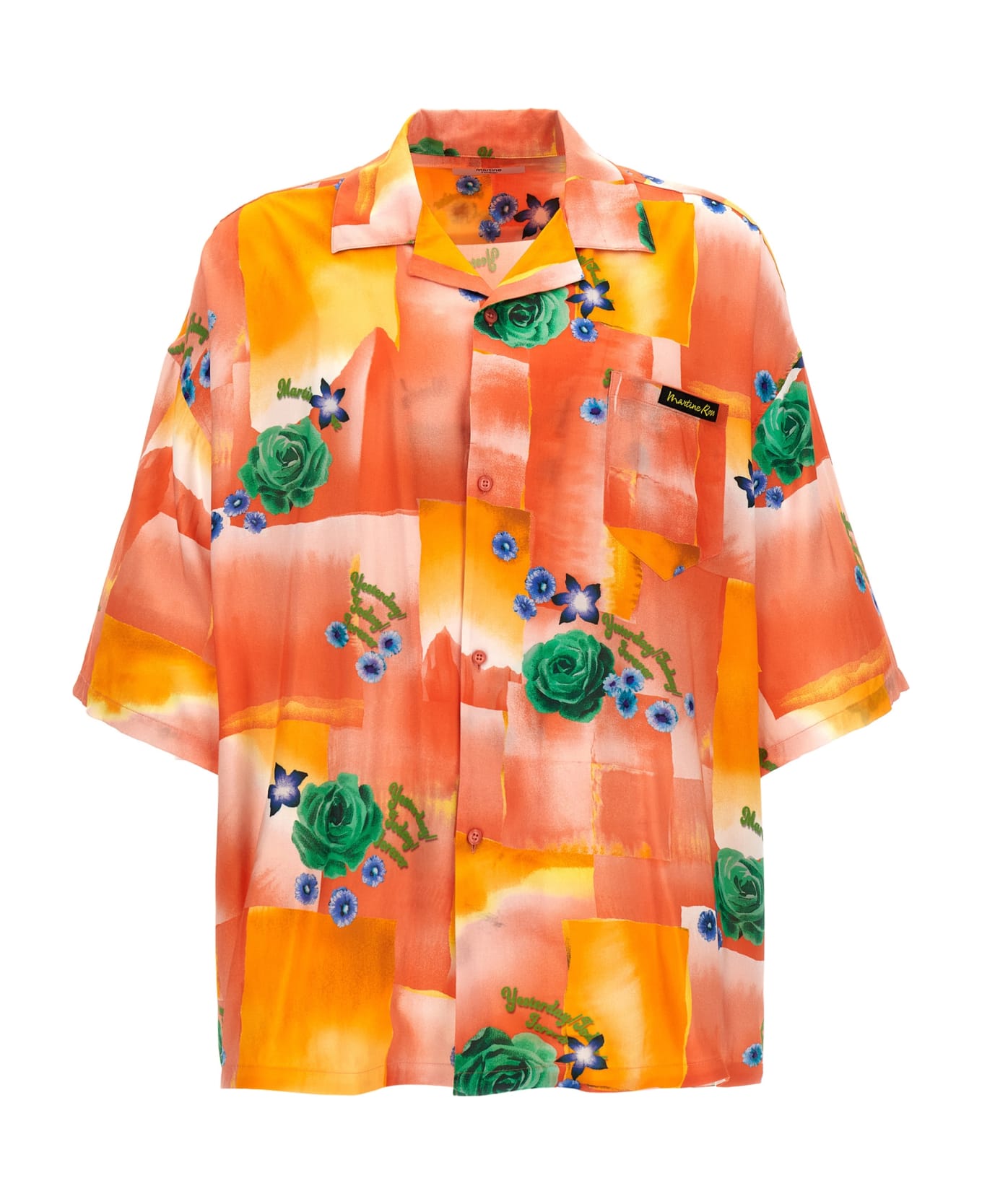 Martine Rose 'today Floral Coral' Shirt - Multicolor