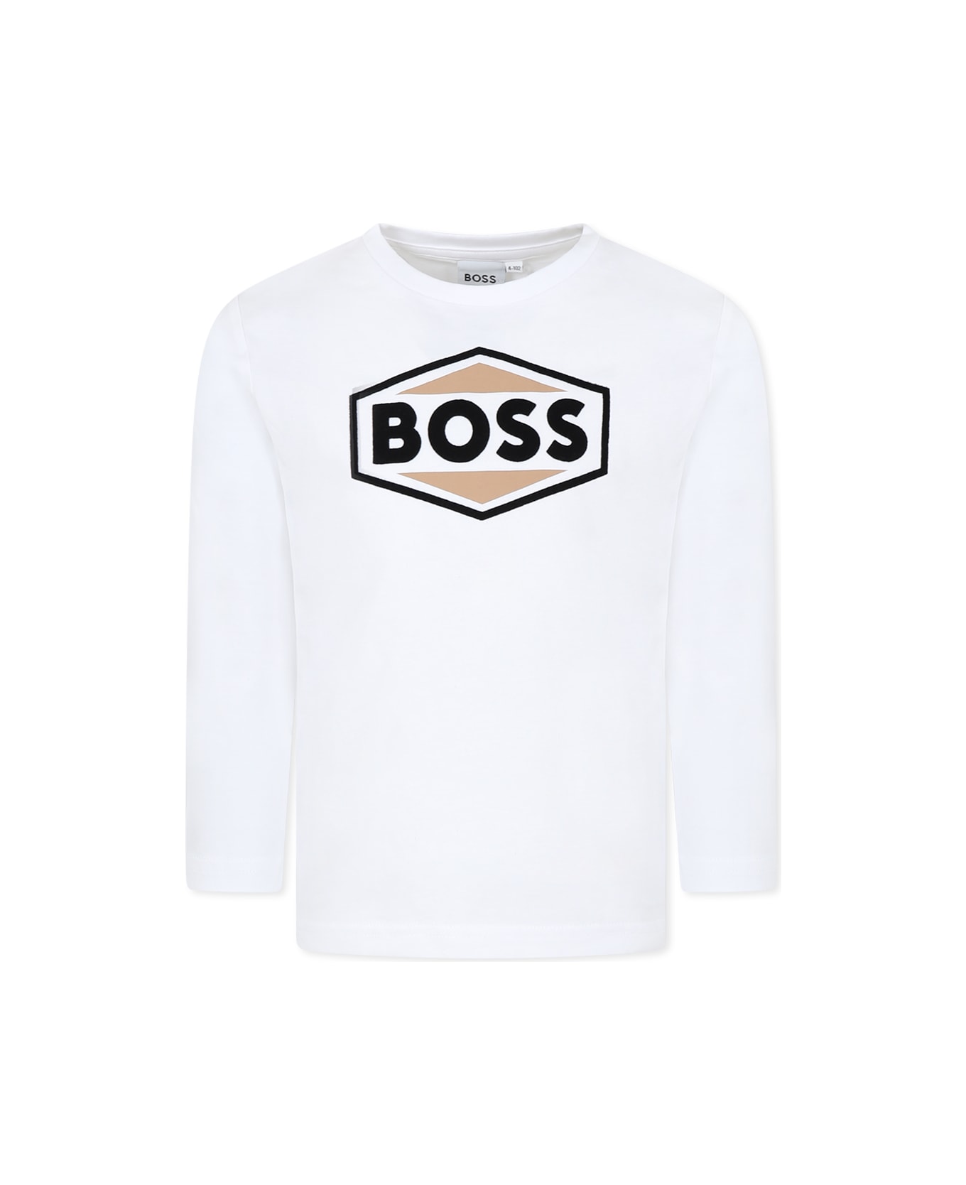 Hugo Boss White T-shirt For Boy With Logo - White