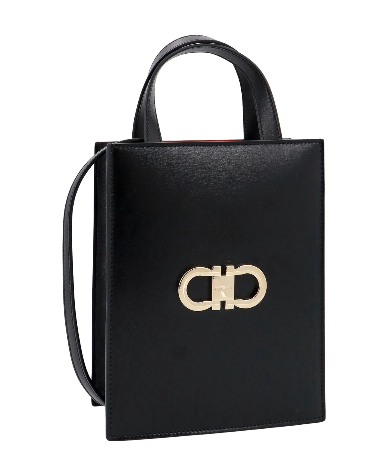 Ferragamo Mini Tote Bag Handbag - Black