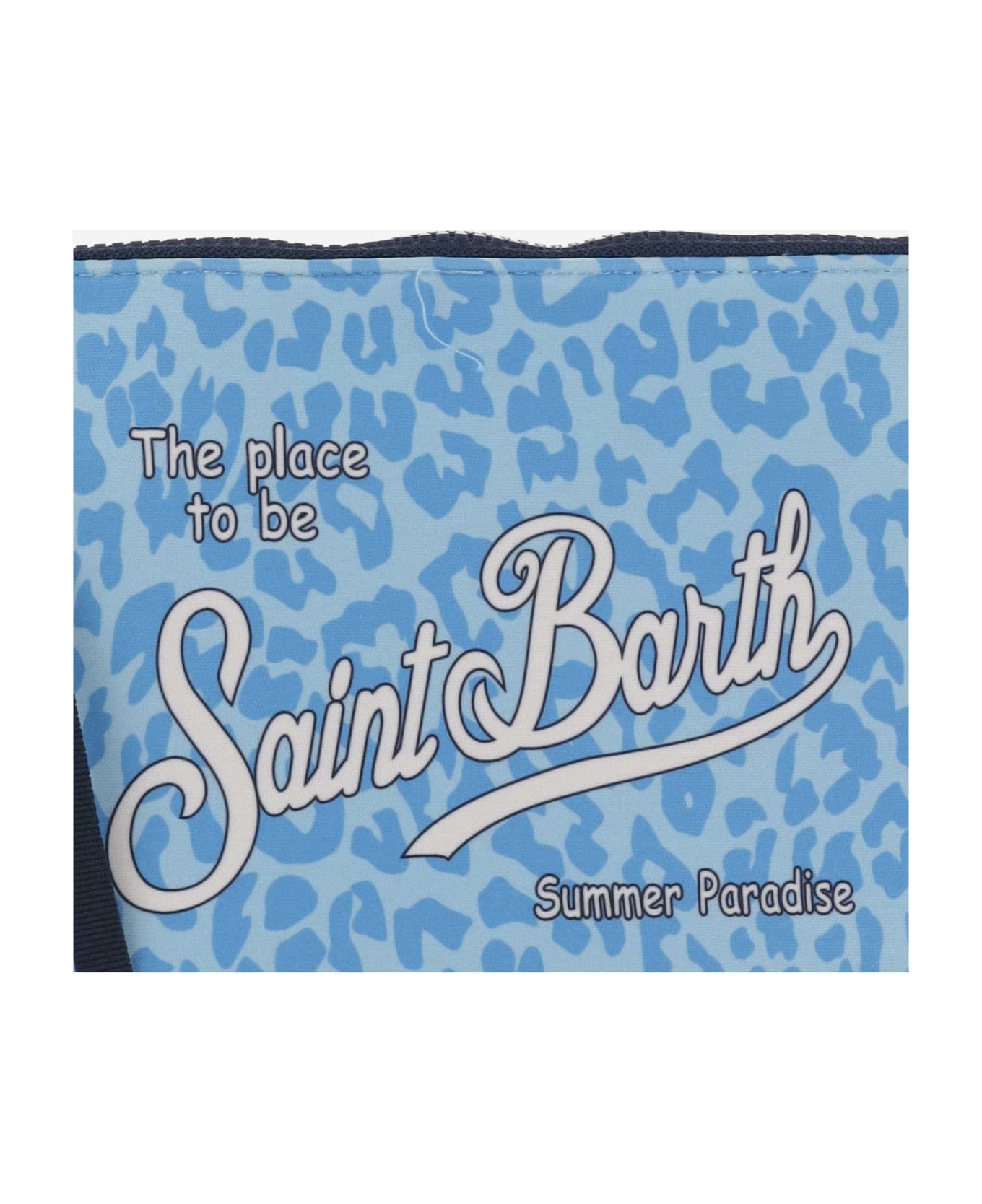 MC2 Saint Barth Scuba Clutch Bag With Graphic Print - Clear Blue