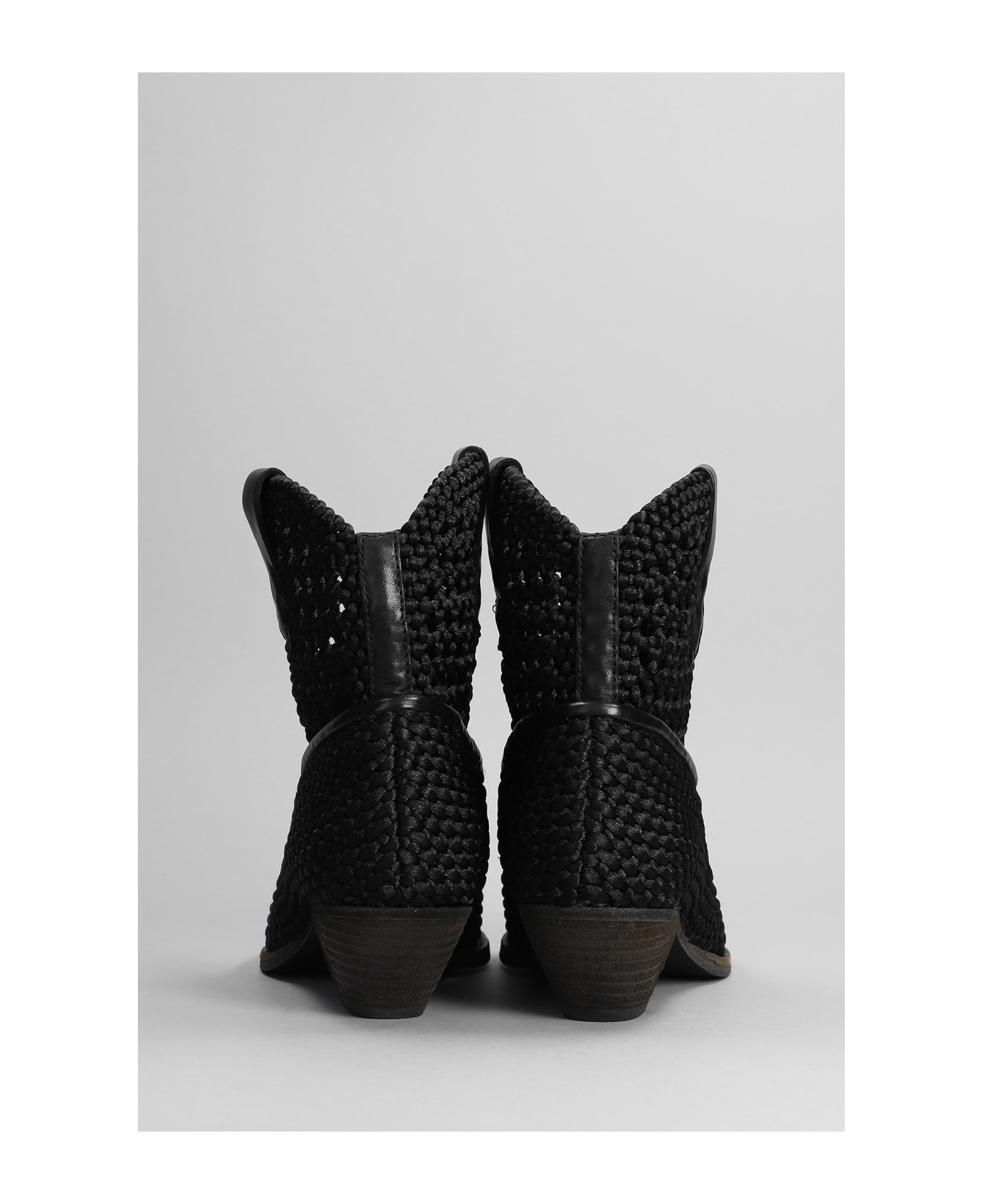 Ash Django Texan Ankle Boots In Black Suede - black
