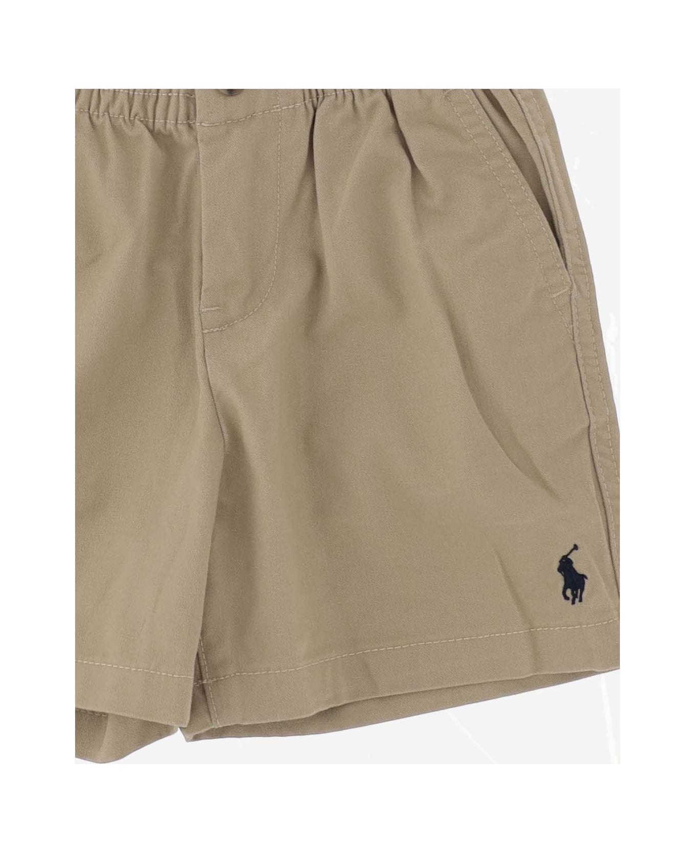 Polo Ralph Lauren Stretch Cotton Short Pants - Beige ボトムス