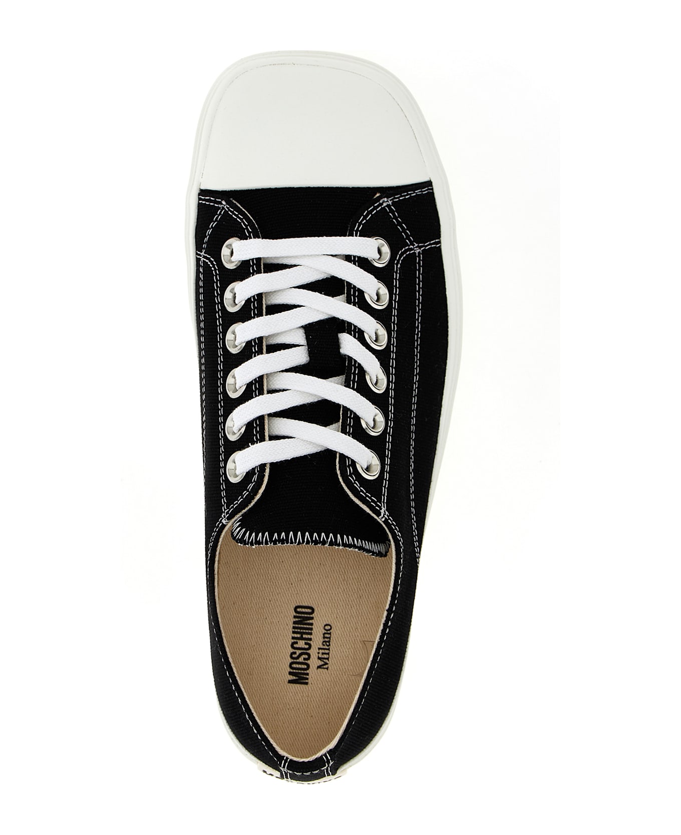 Moschino 'edge' Sneakers - White/Black