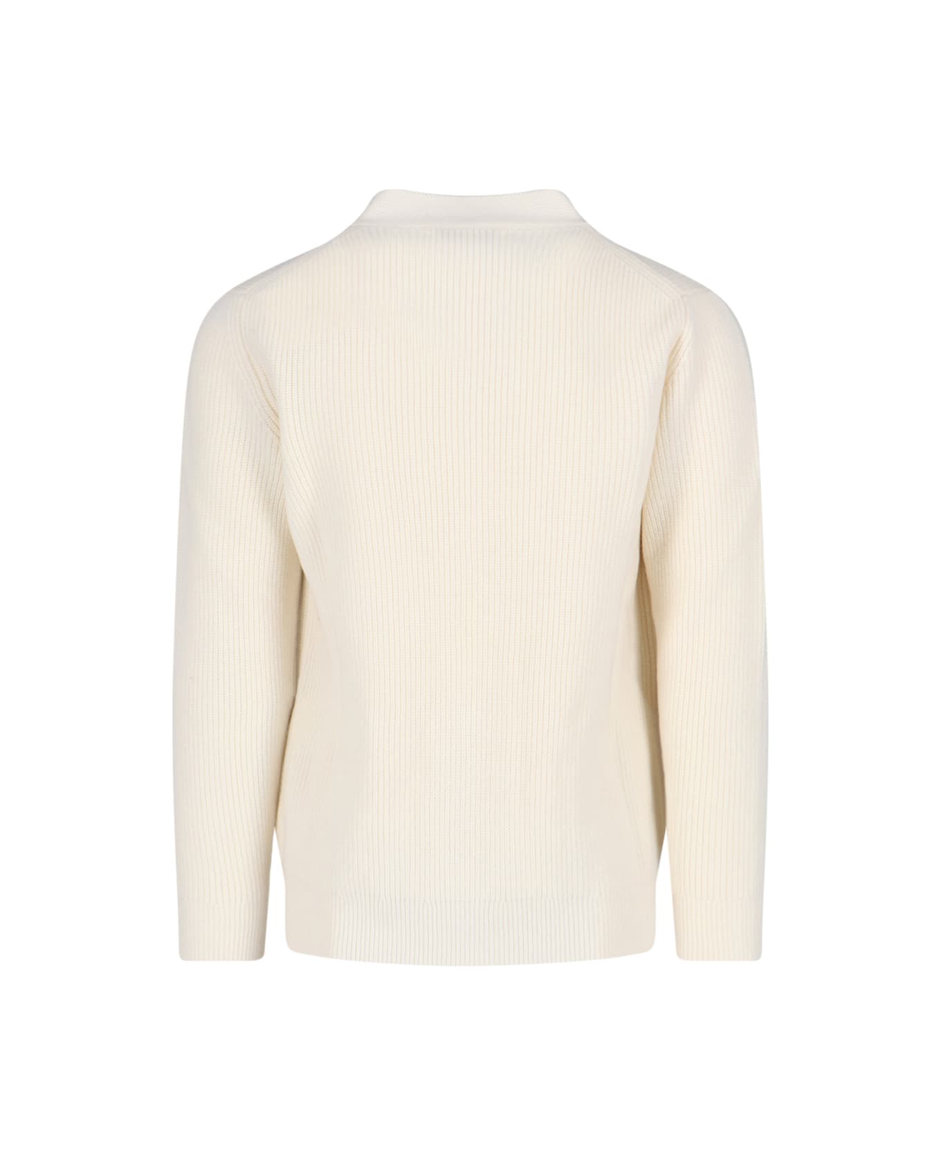 Ballantyne Ribbed Cardigan - White