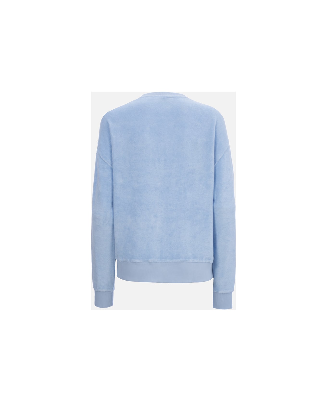 MC2 Saint Barth Woman Light Blue Terry Cotton Stardust Sweatshirt - SKY