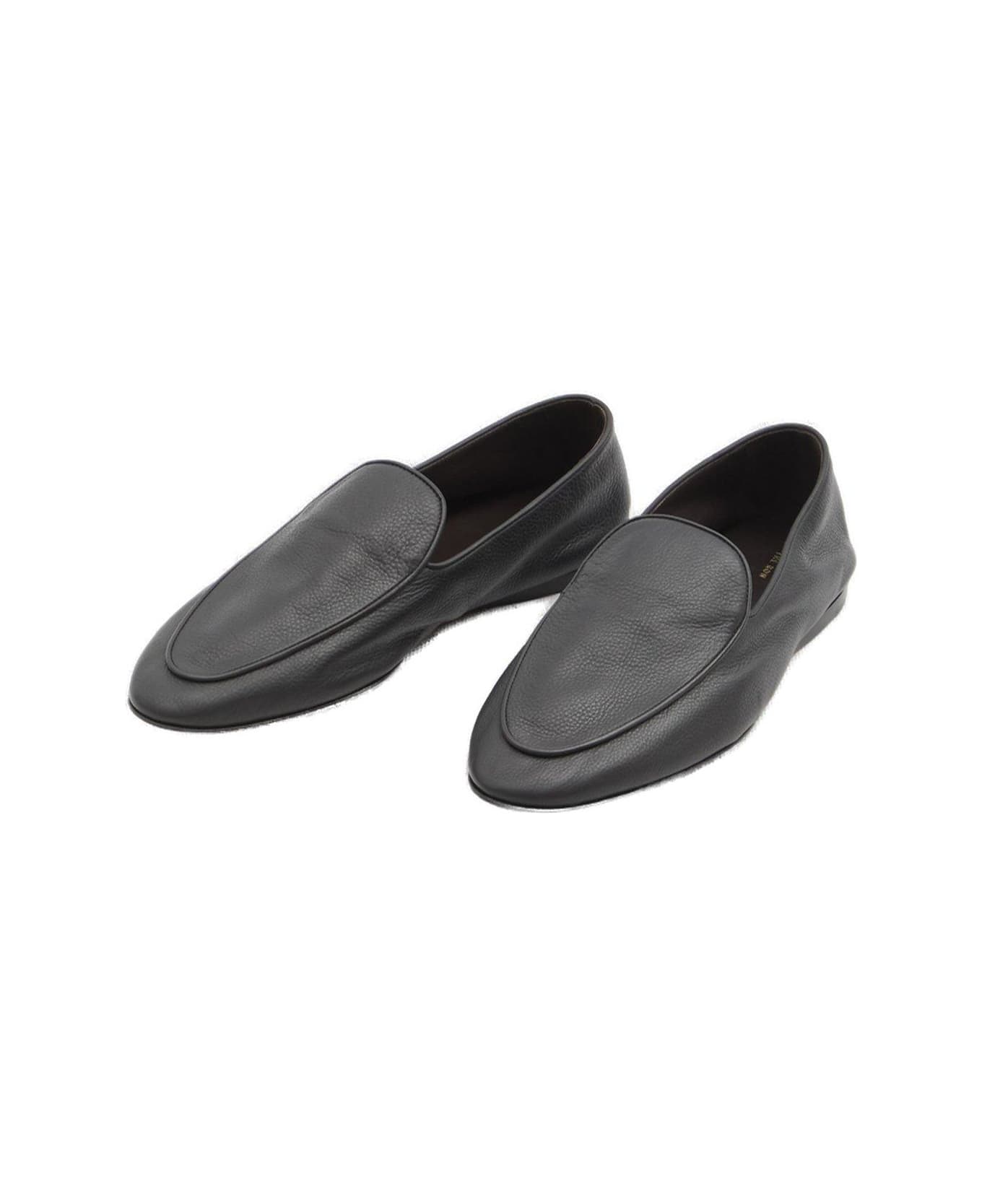 The Row Awar Flat Loafers - BLACK