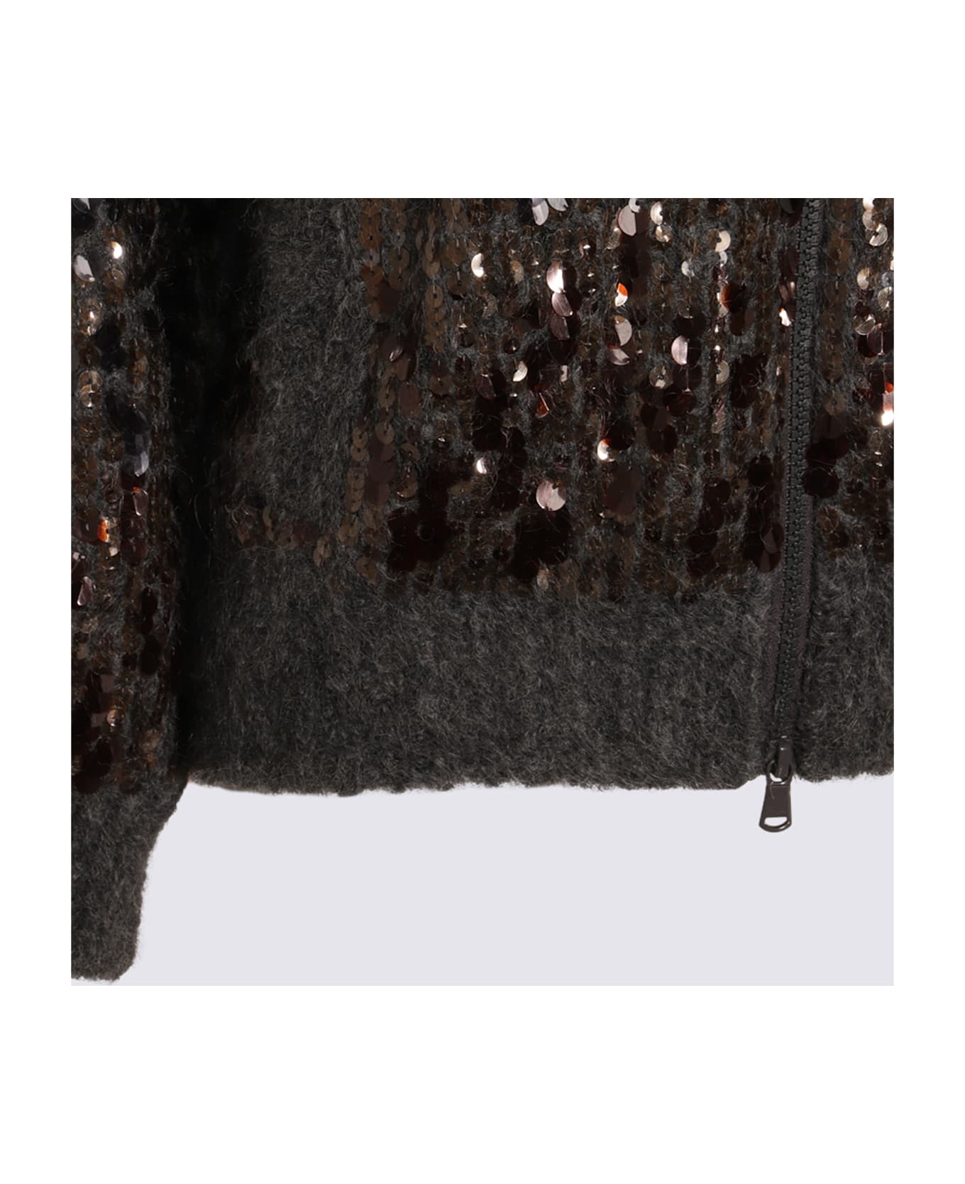 Brunello Cucinelli Dark Grey Wool Knitwear - Grey