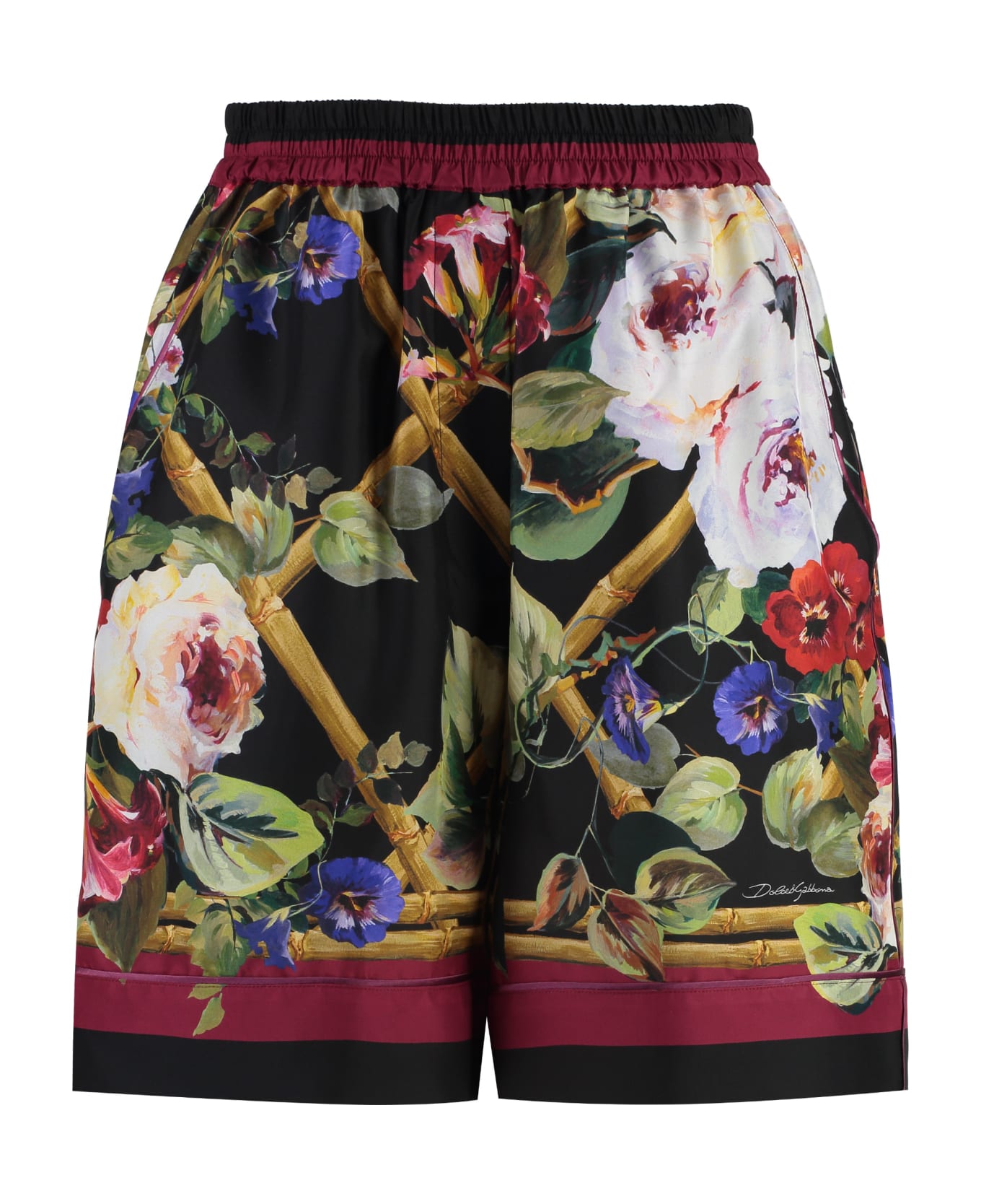 Dolce & Gabbana Multicolor Silk Shorts - Multicolor