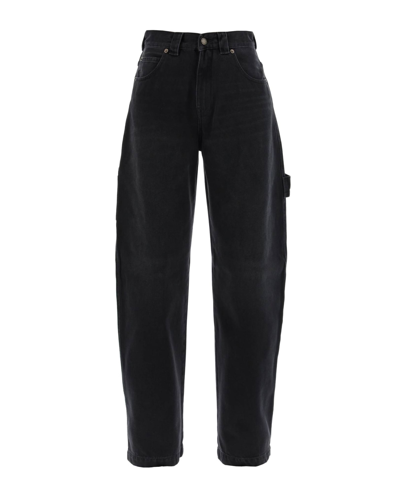 DARKPARK Audrey Cargo Jeans With Curved Leg - WASHED BLACK (Black)