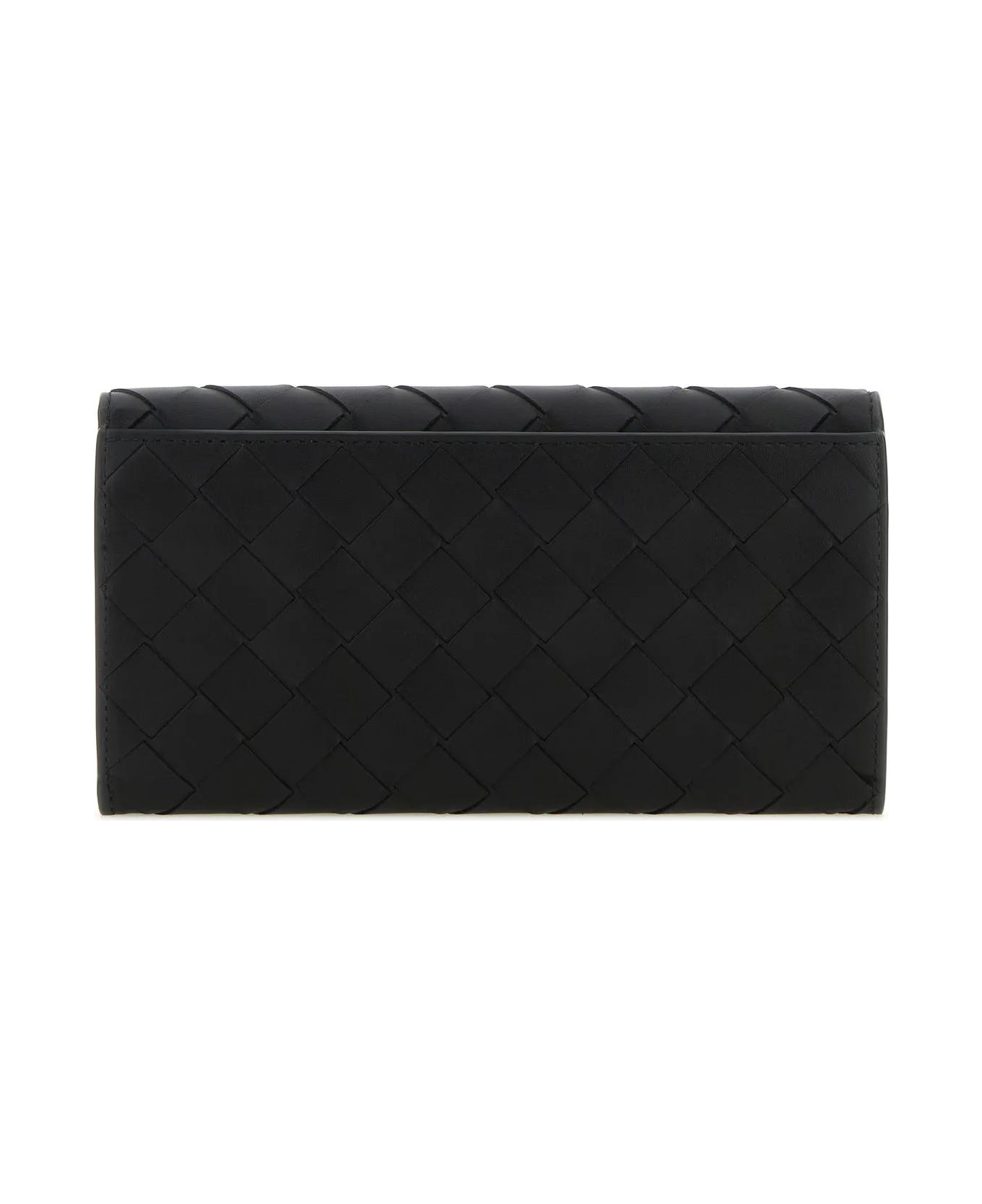 Bottega Veneta Black Leather Wallet - BLACK