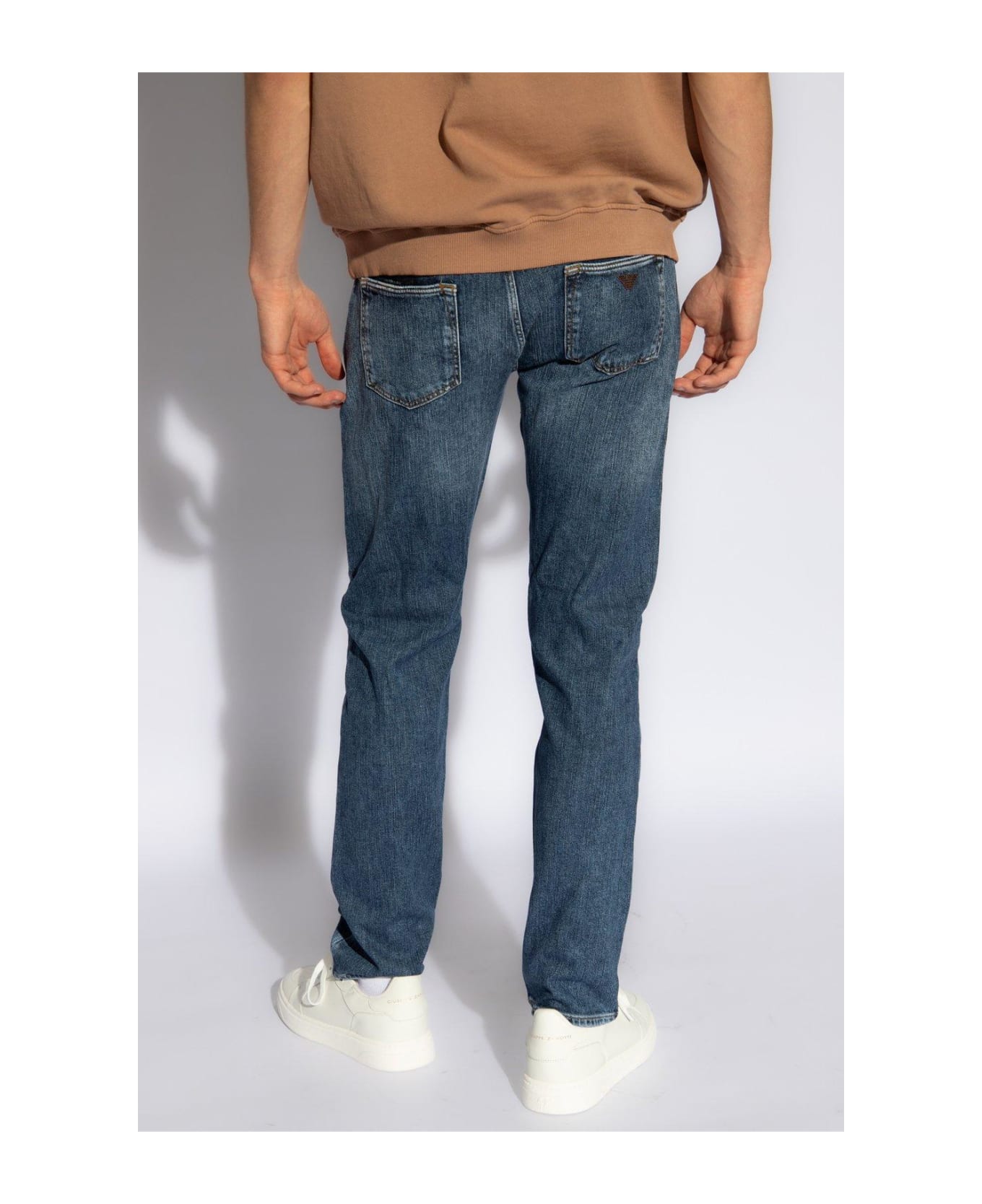 Emporio Armani Jeans With Tapered Legs - Blue