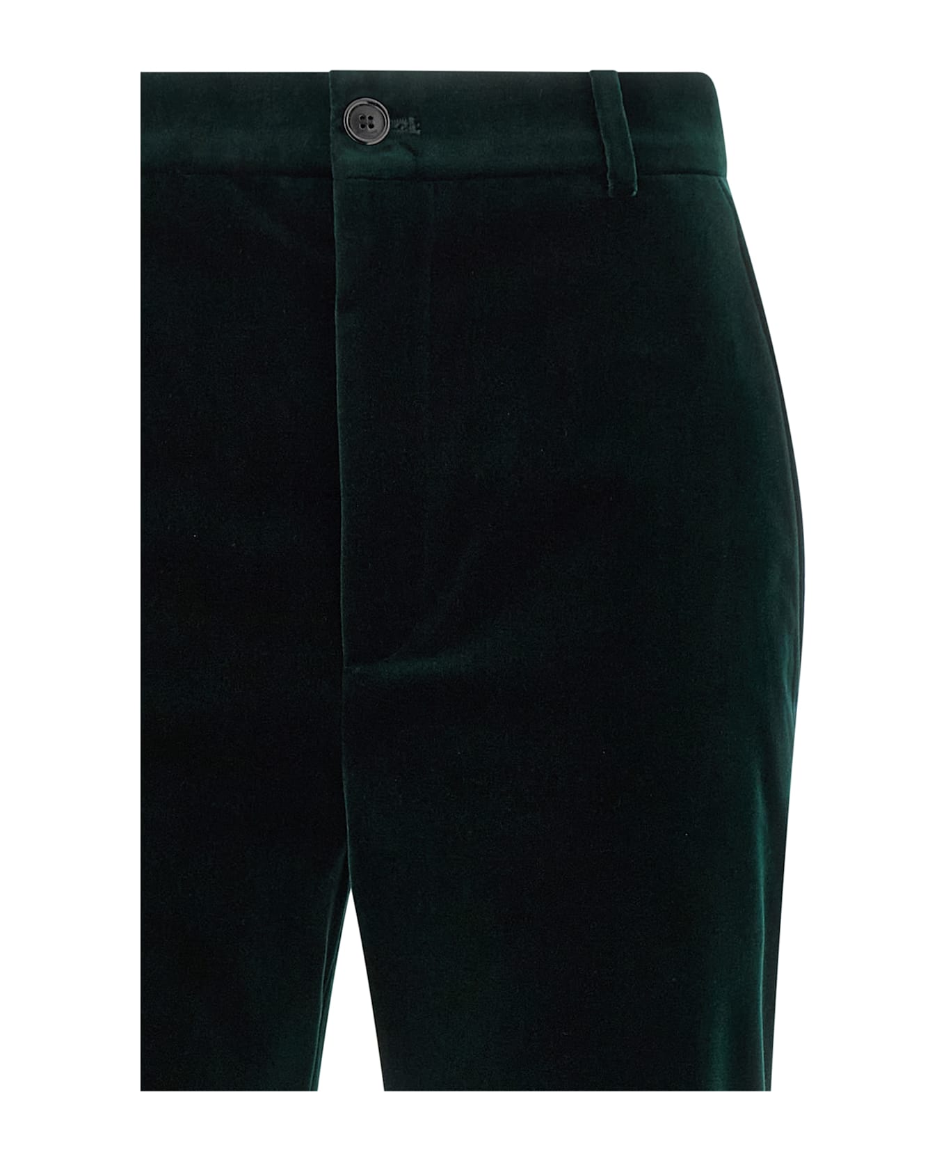 Saint Laurent Velvet Pants - Green