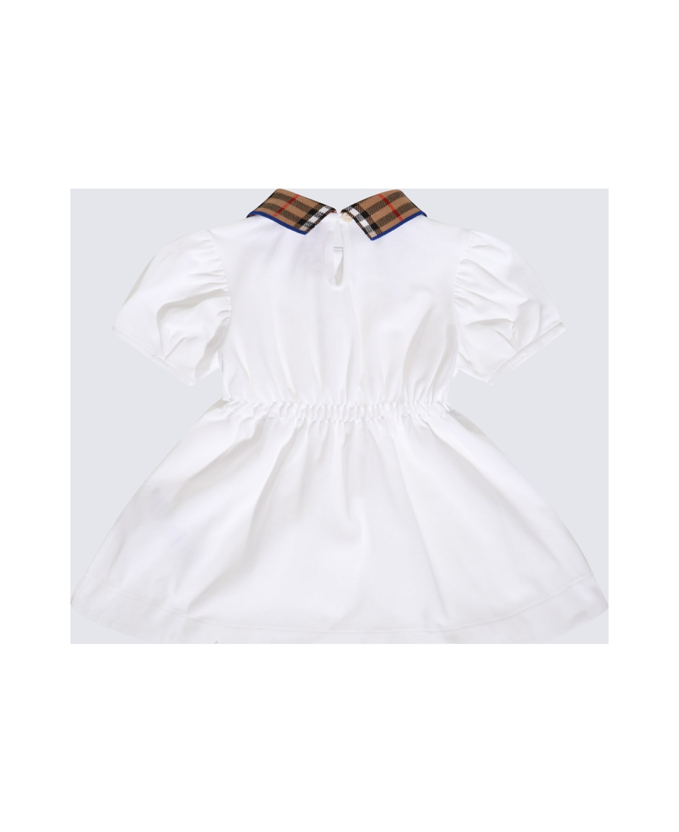 Burberry White Cotton Dress - White