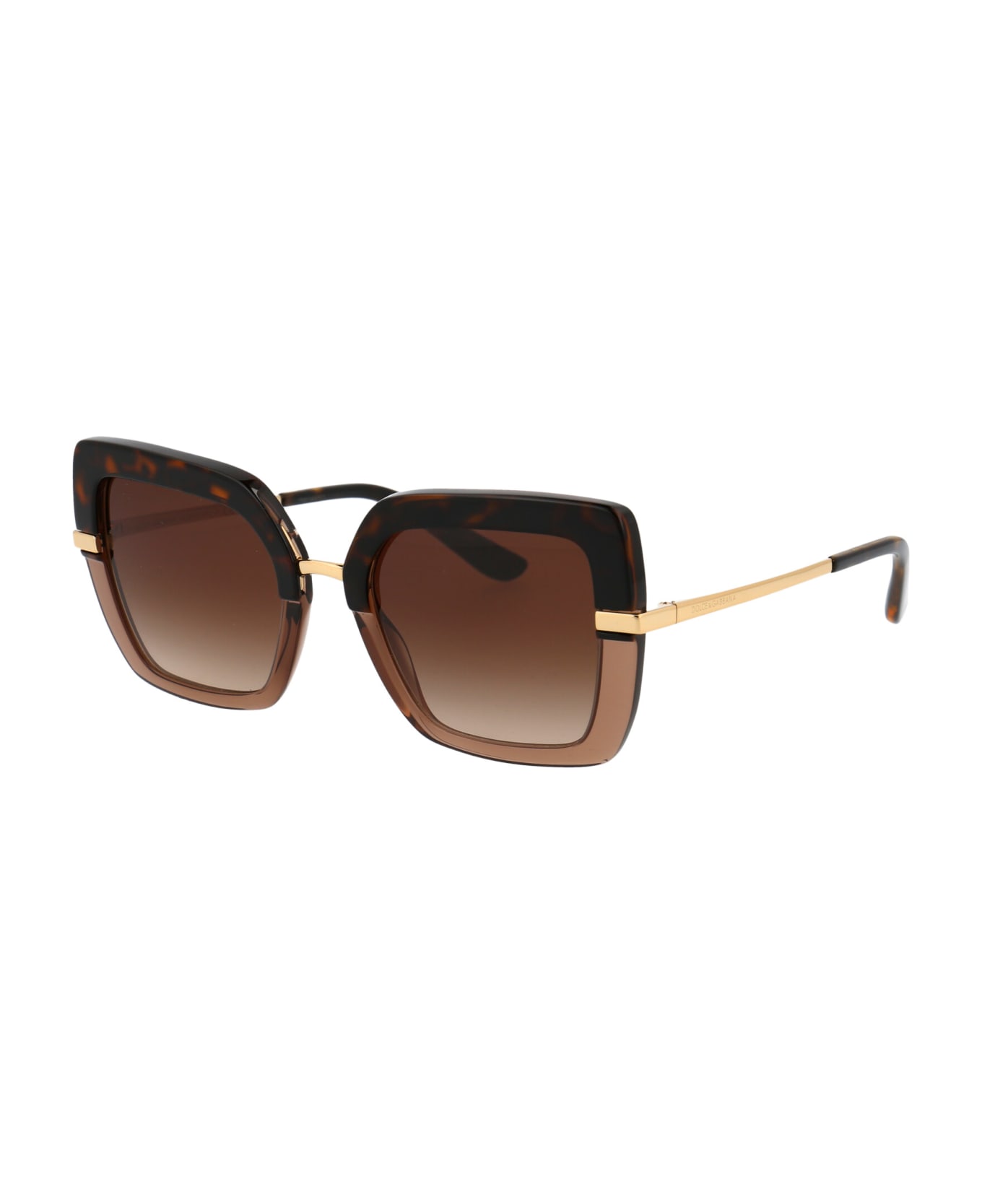 Dolce & Gabbana Eyewear 0dg4373 Sunglasses - 325613 HAVANA ON TRANSPARENT BROWN