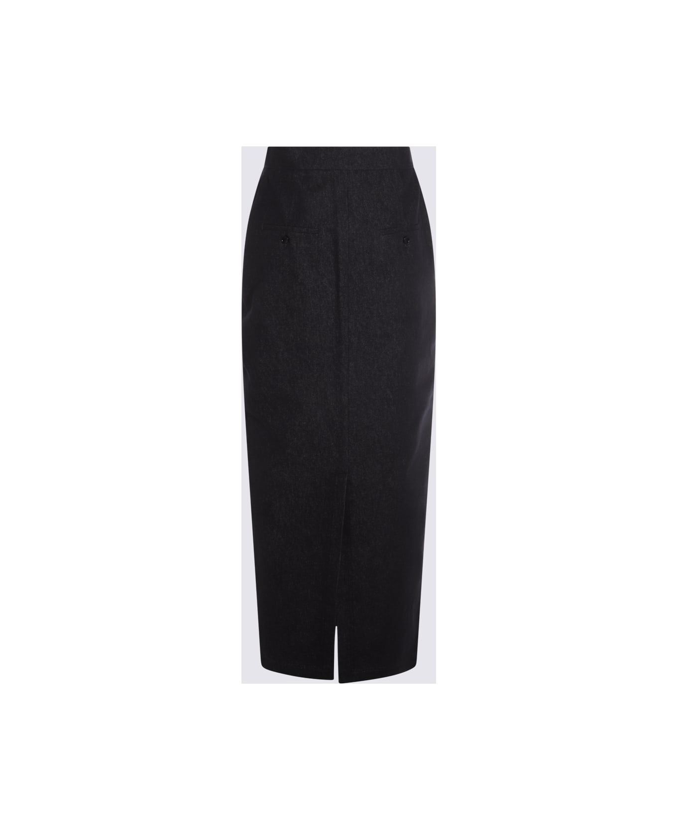 Max Mara Dark Blue Cotton Skirt - Blue