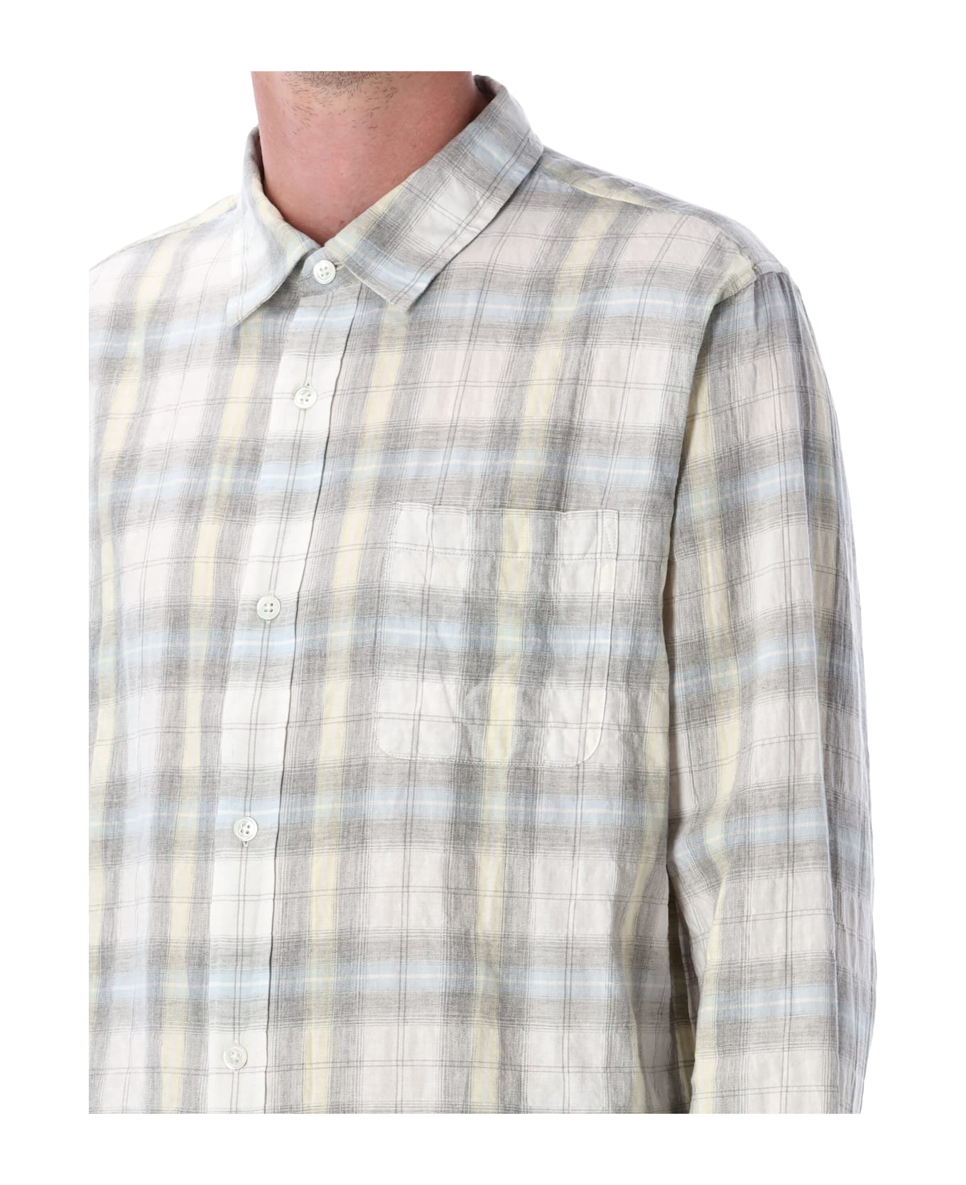 Stussy Beach Plaid Shirt - OFF WHITE