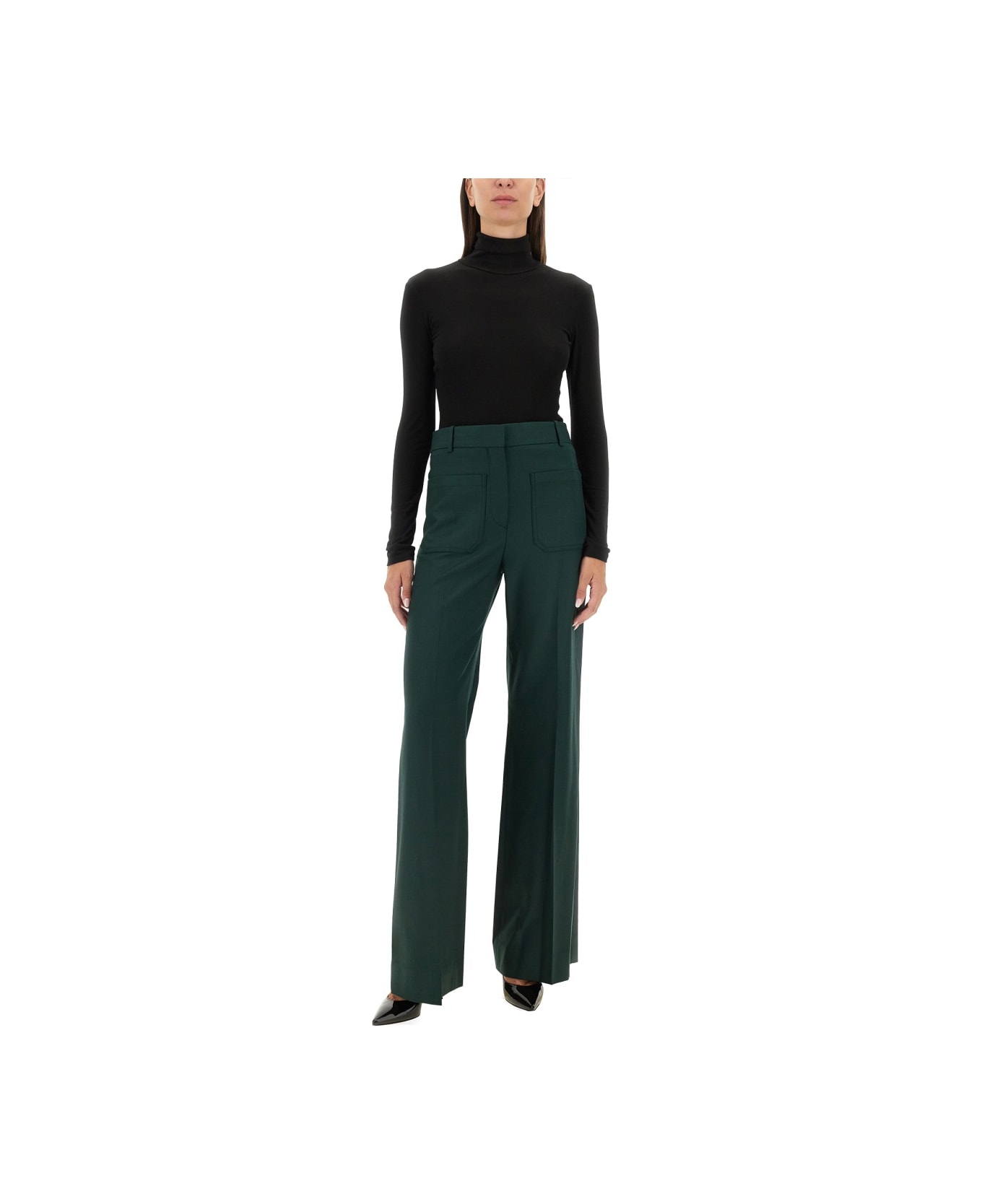 Victoria Beckham Alina Pants - SEAWEED