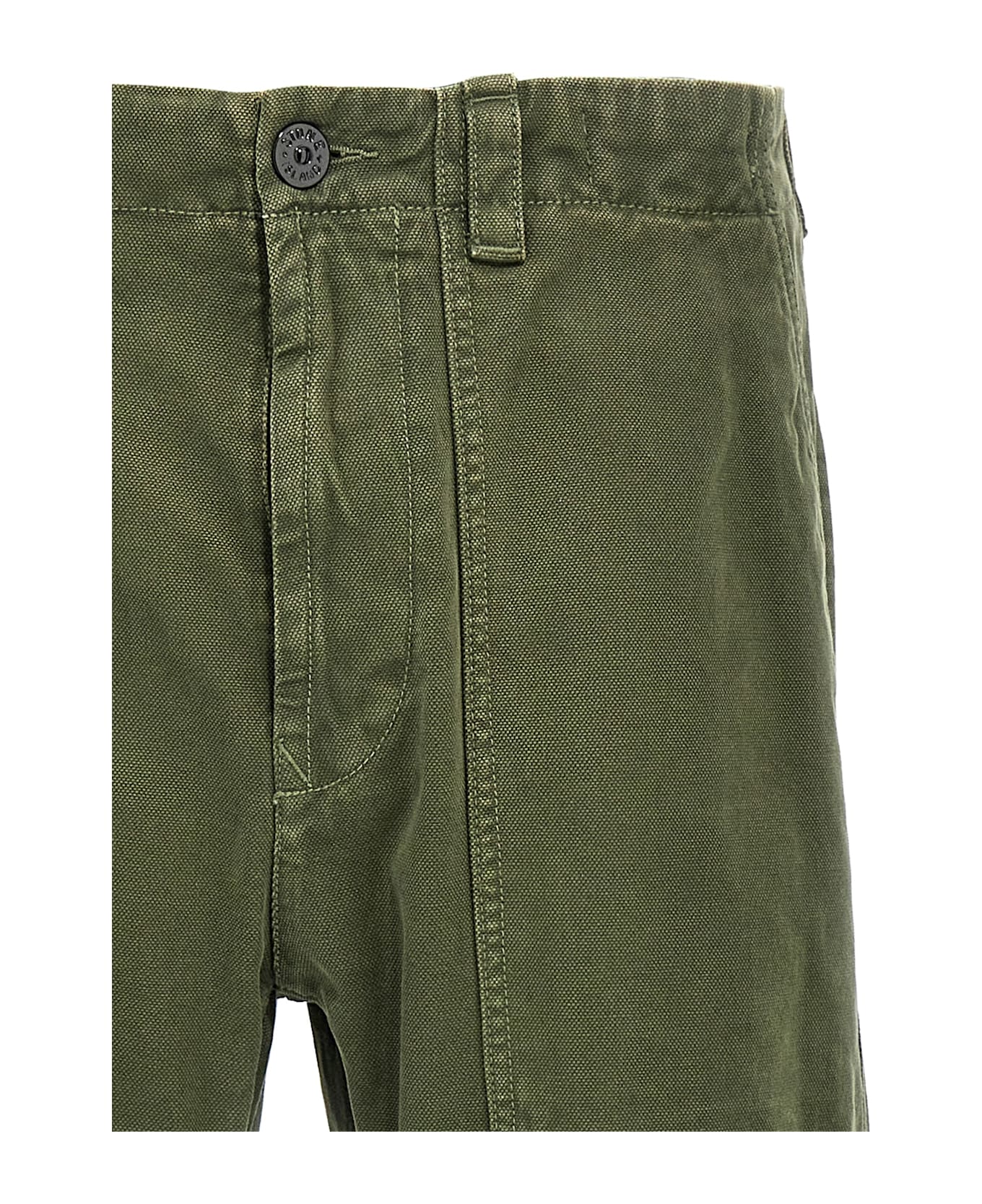 Stone Island Logo Patch Cargo Pants - Green