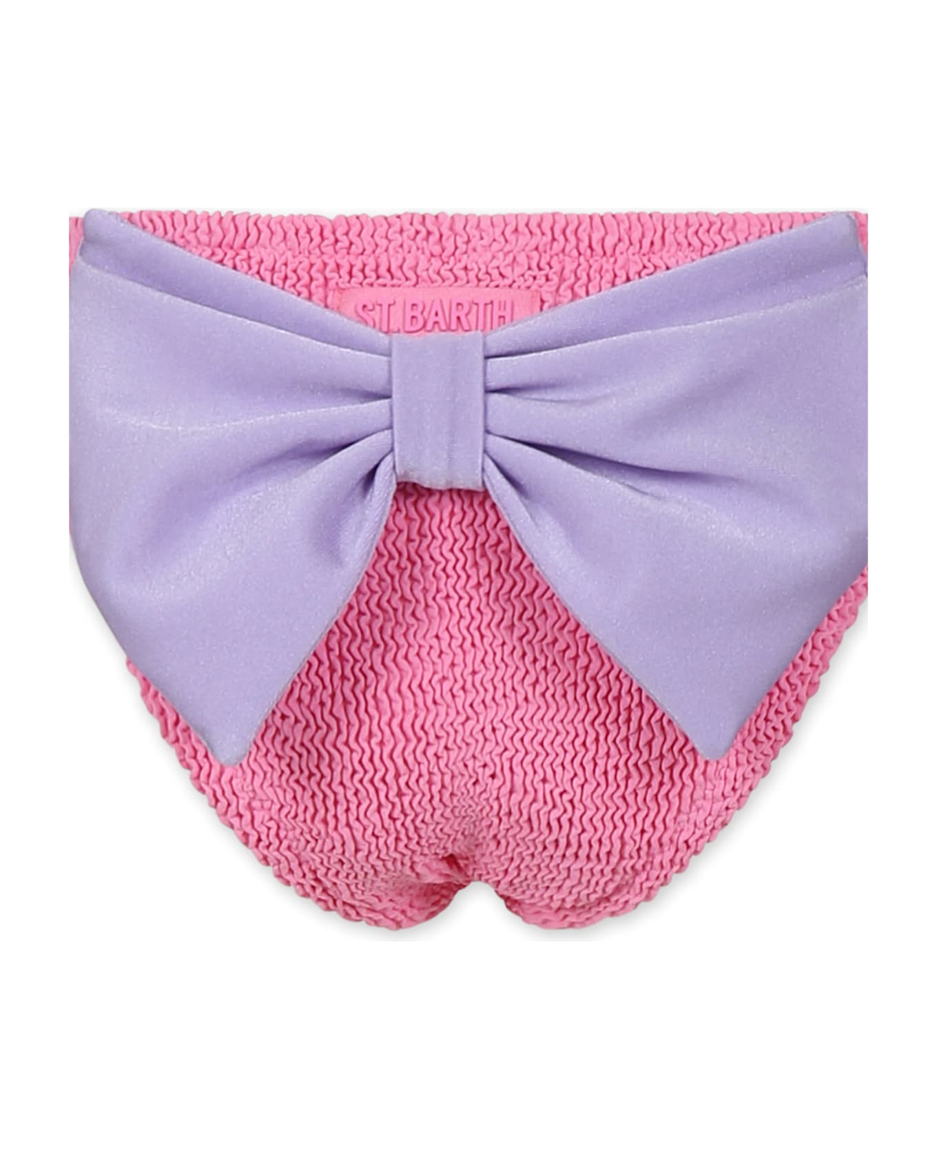 MC2 Saint Barth Pink Swim Briefs For Girl With Bow - Pink