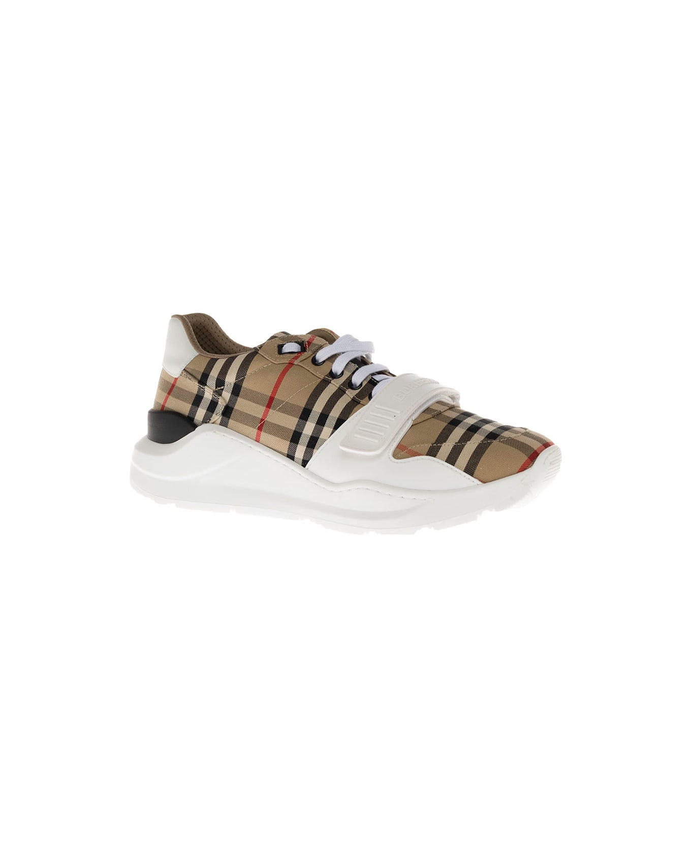 Burberry Vintage Check Fabric Sneakers Man Burberry - Beige