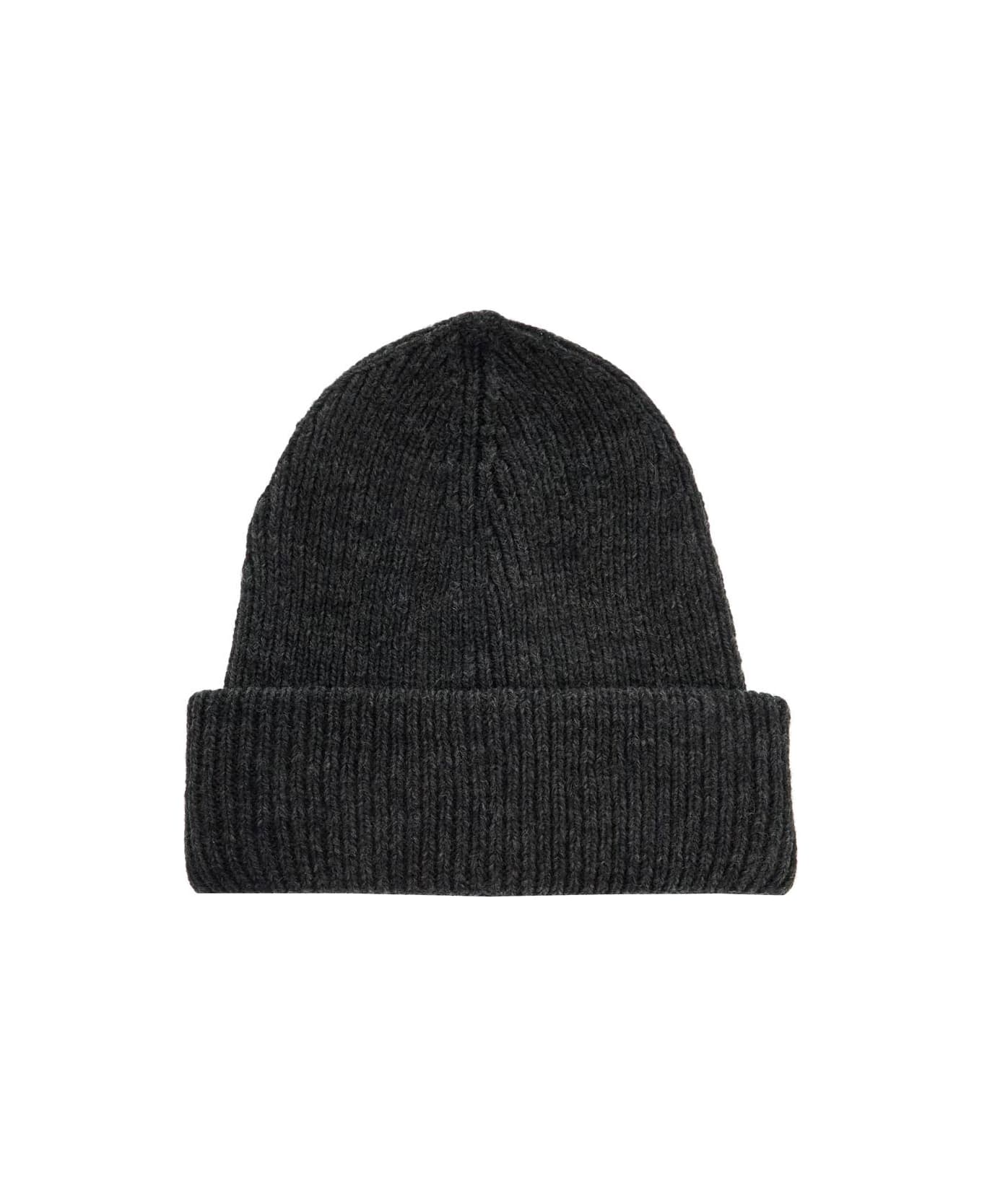 Our Legacy Merino Wool Beanie Hat For - ASH MELANGE STATELY WOOL (Grey)