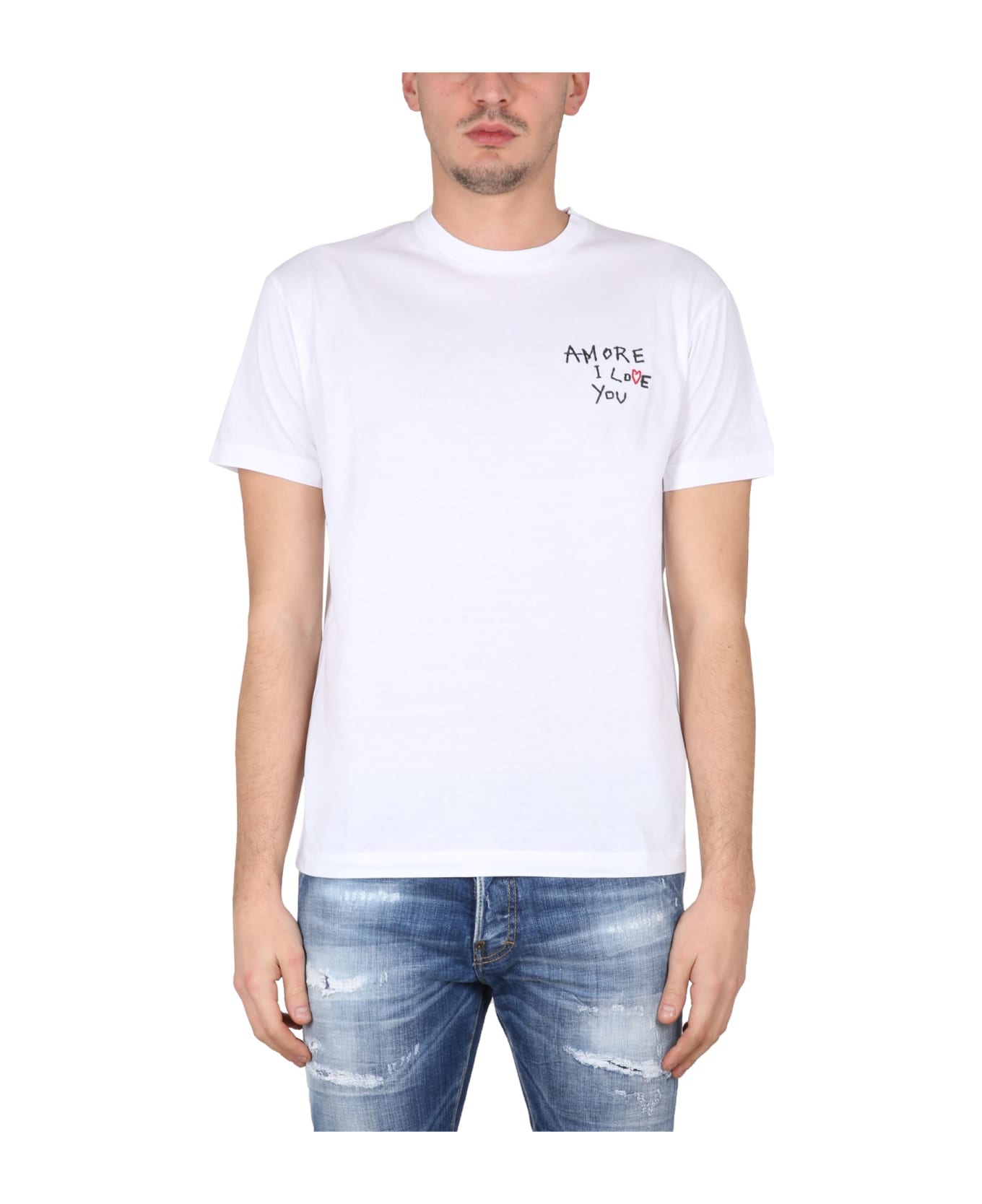 Dsquared2 White Cotton T-shirt - Bianco シャツ