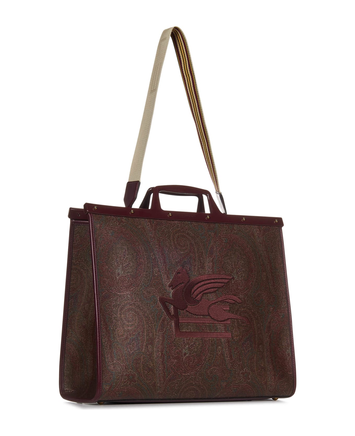 Etro Love Trotter Paisley Large Tote - Red