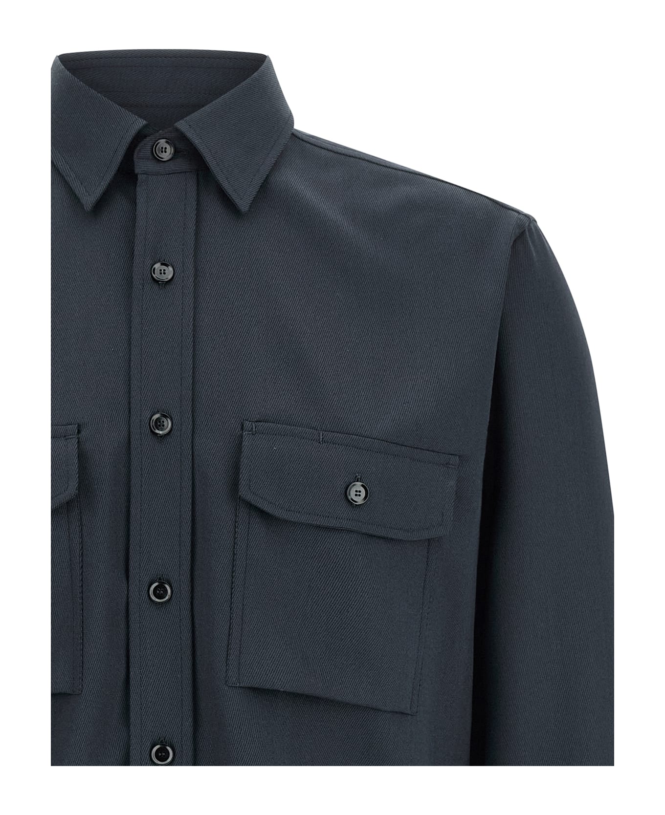 Brioni 
military
 Shirt - Blue