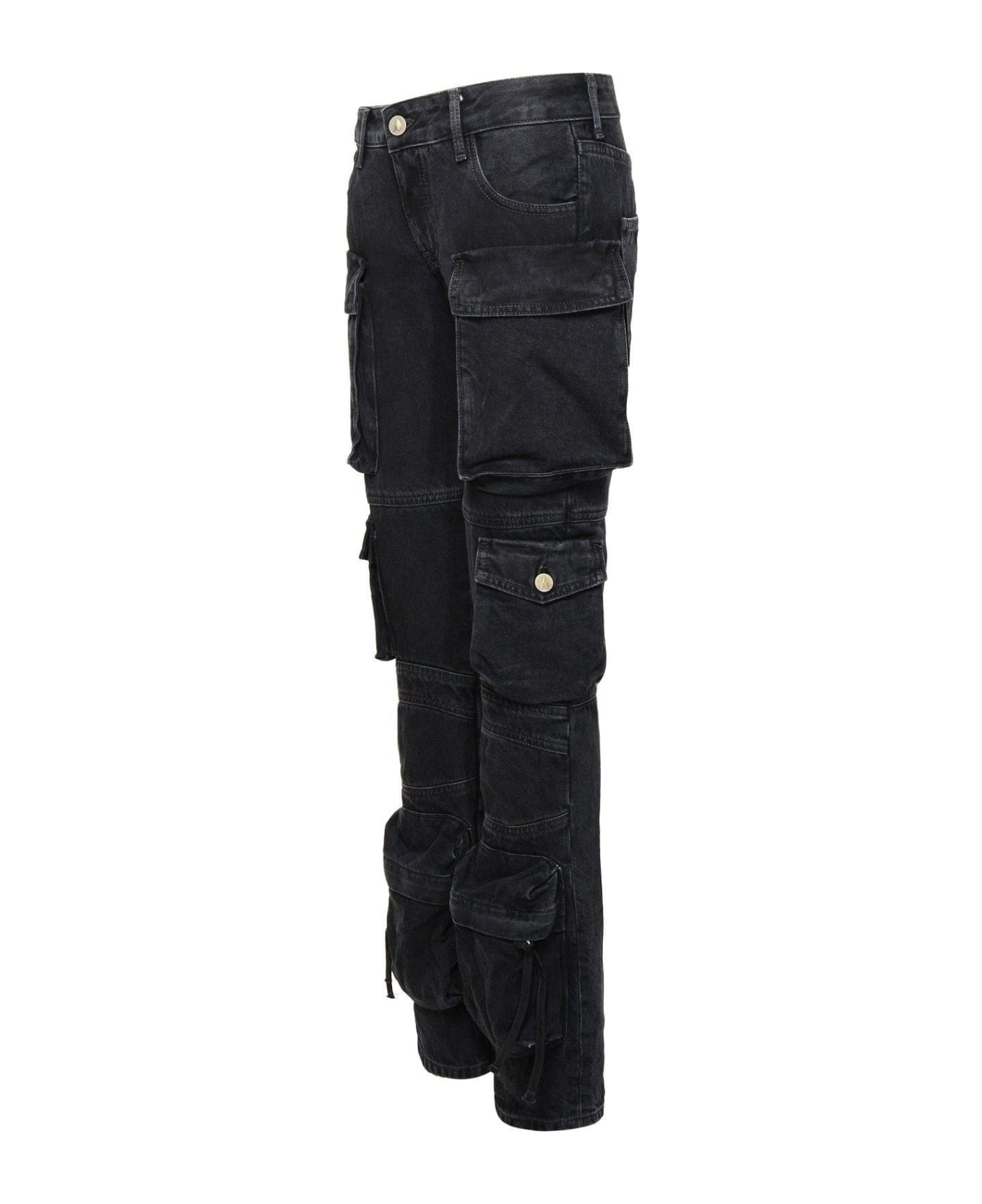 The Attico Essie Straight-leg Cargo Jeans - Nero