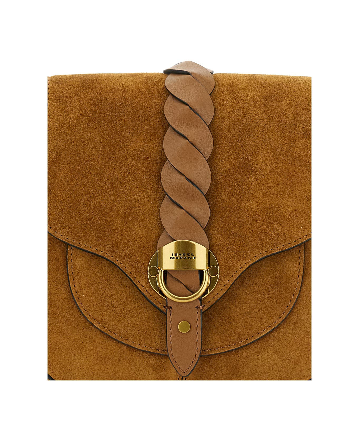 Isabel Marant 'altay Small' Brown Shoulder Bag With Adjustable Shoulder Strap And Swing With Magnetic Closure In Suede Woman - Brown