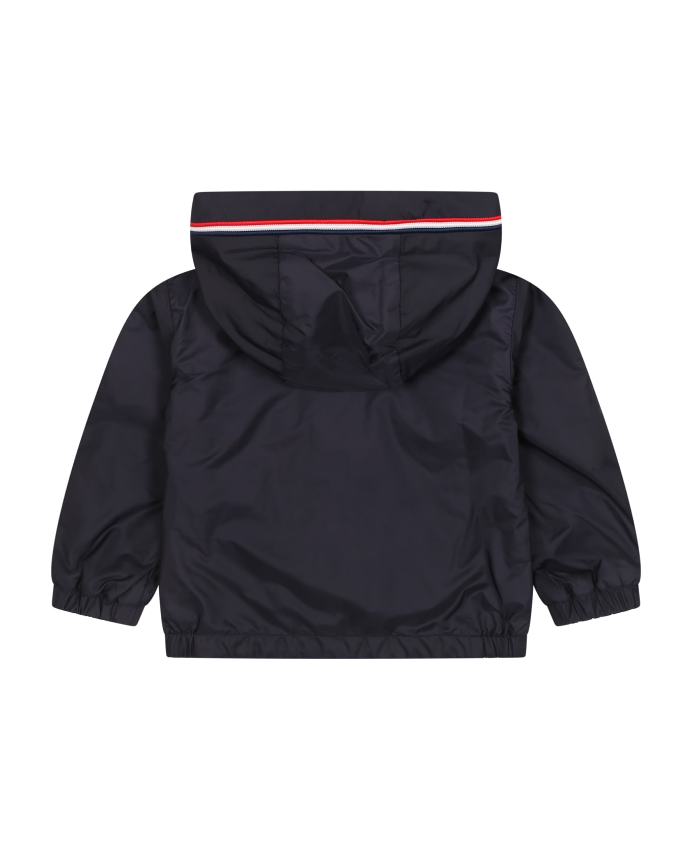 Moncler Blue Hooded Jacket For Baby Boy - Blue