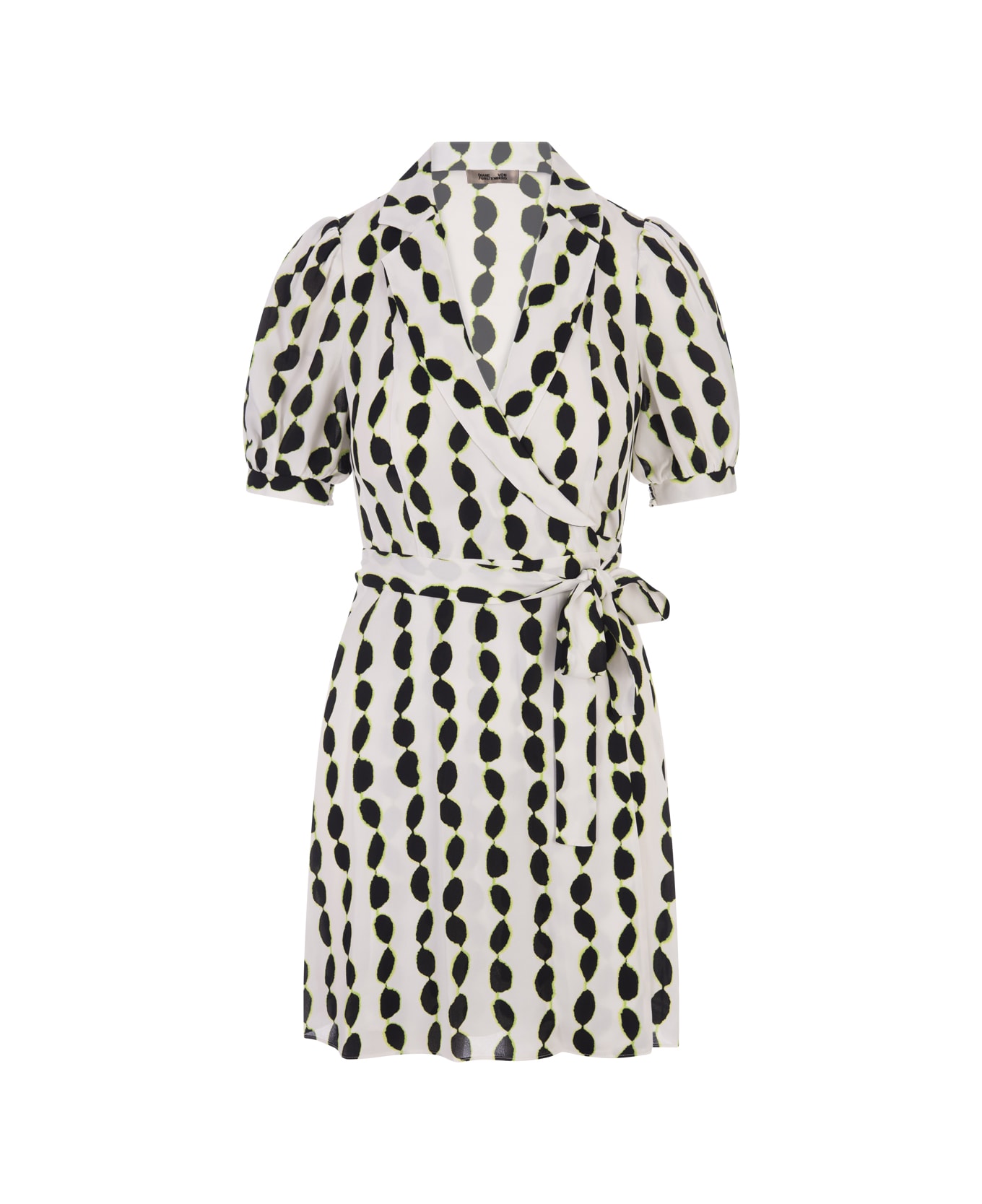 Diane Von Furstenberg Gemita Dress In Shibori Dot Ivory - White