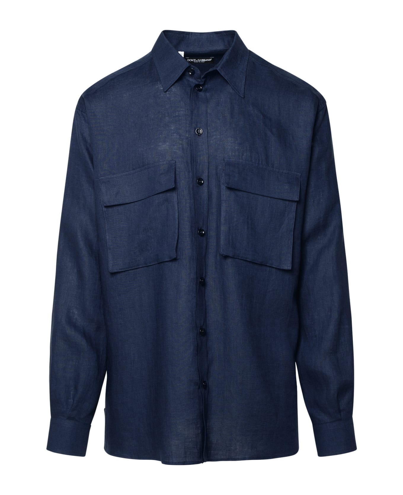 Dolce & Gabbana Button-up Oversized Shirt - Blue