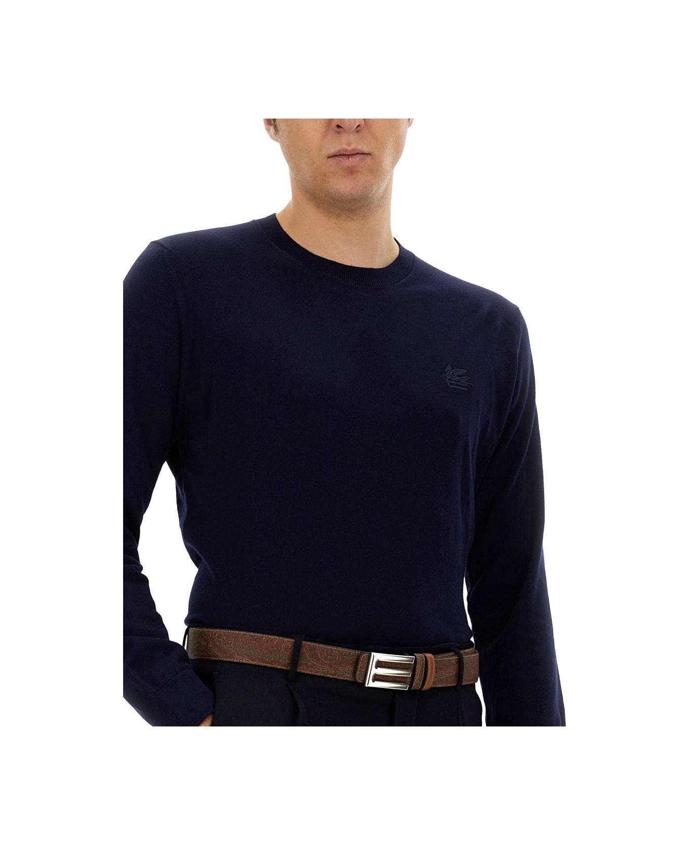 Etro Jersey With Logo - BLUE