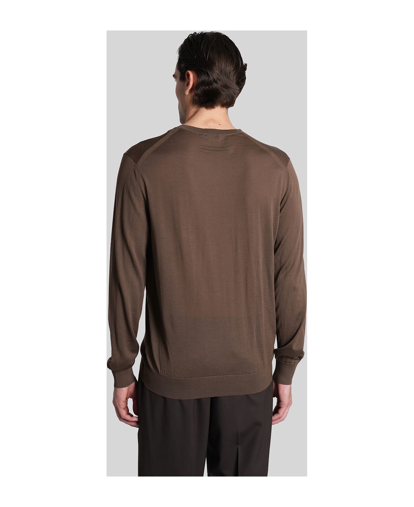 Zegna Knitwear In Brown Wool - brown
