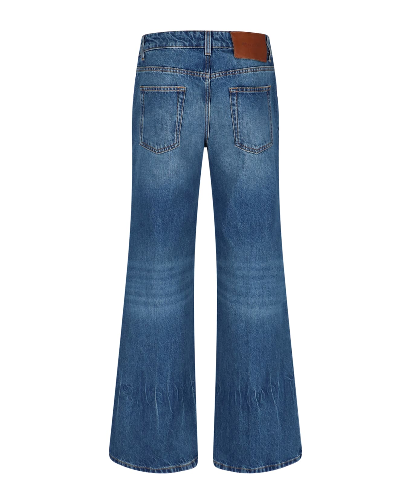 Victoria Beckham Logo Straight Jeans - Blue