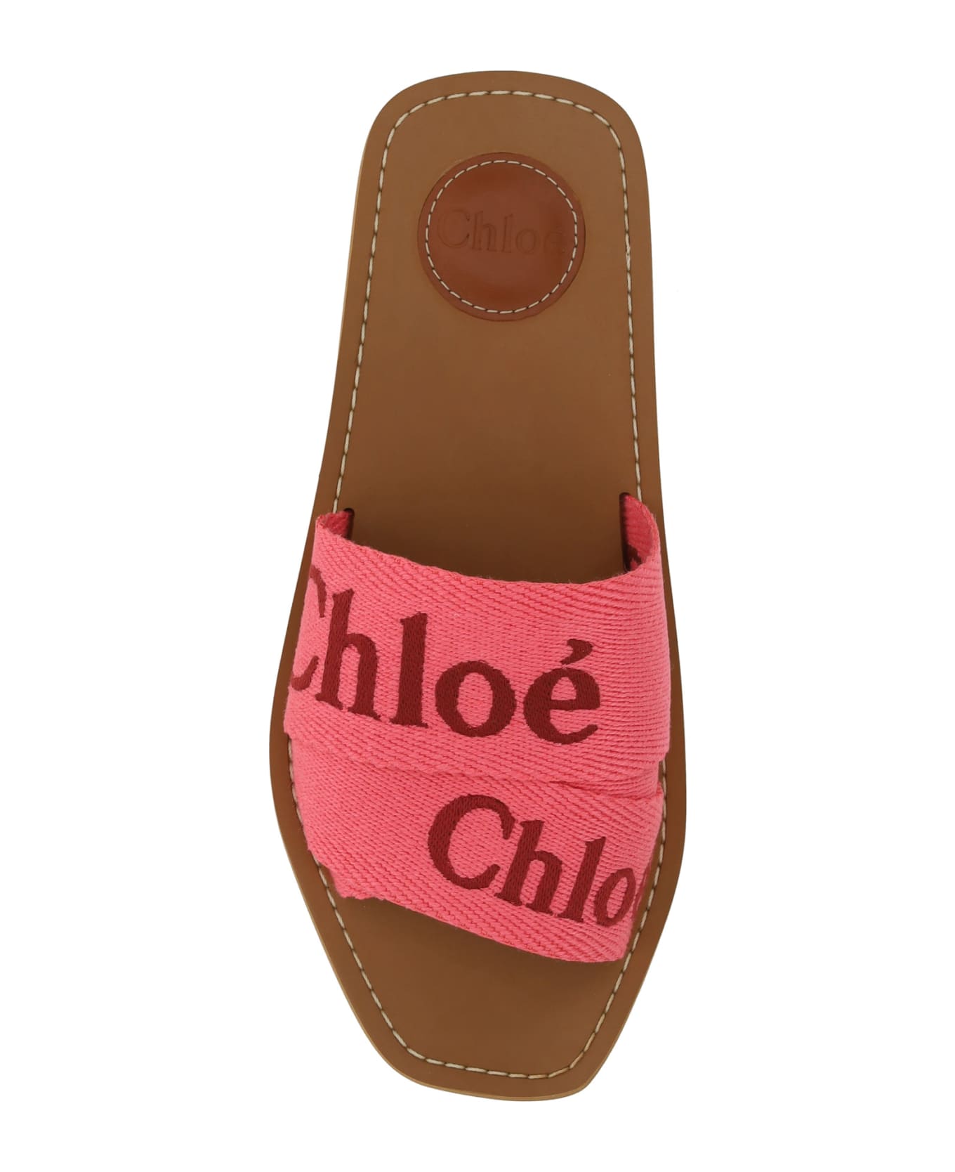 Chloé Woody Sandals - Pink - Red