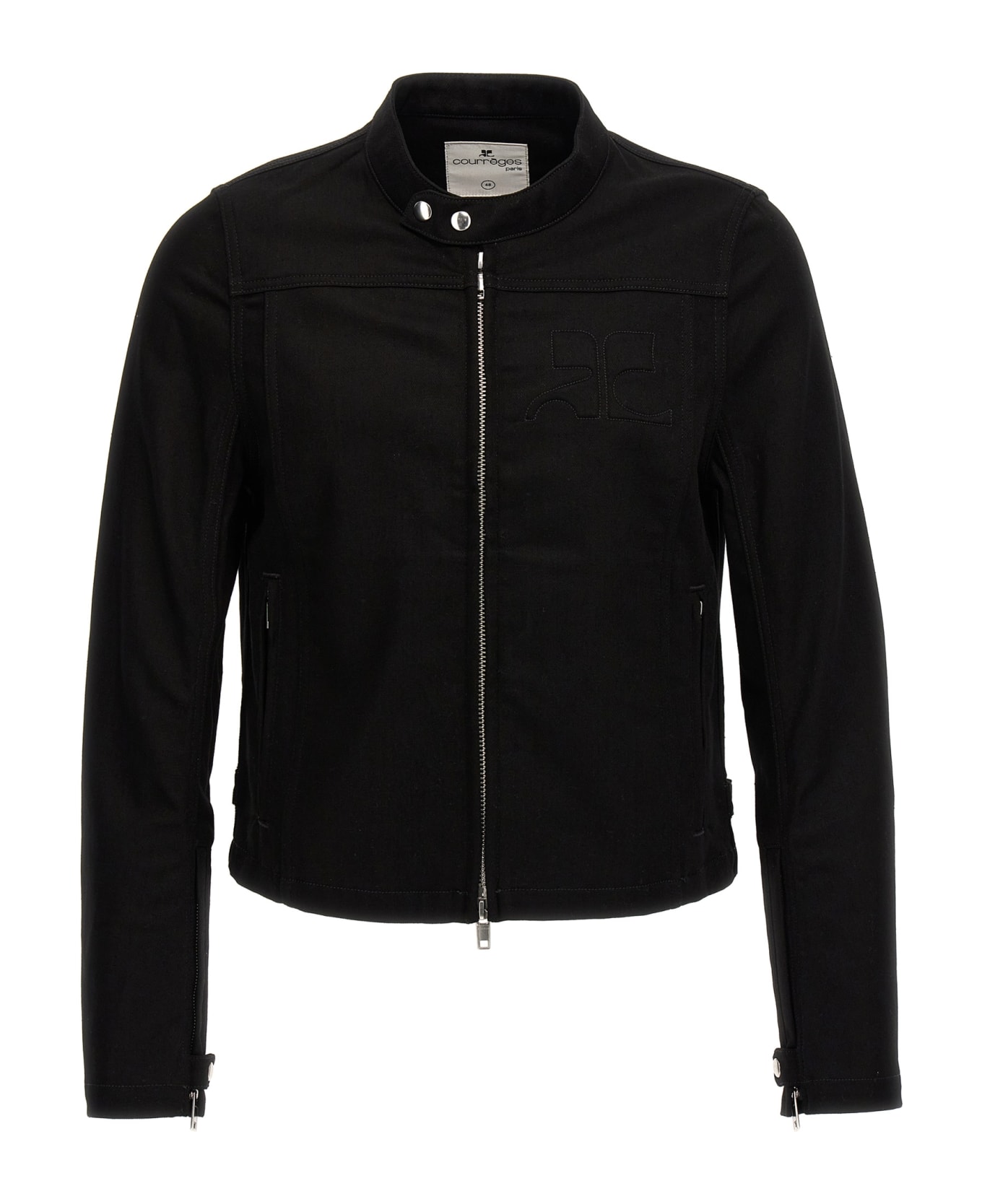 Courrèges 'iconic Denim Biker' Denim Jacket - Black   ジャケット