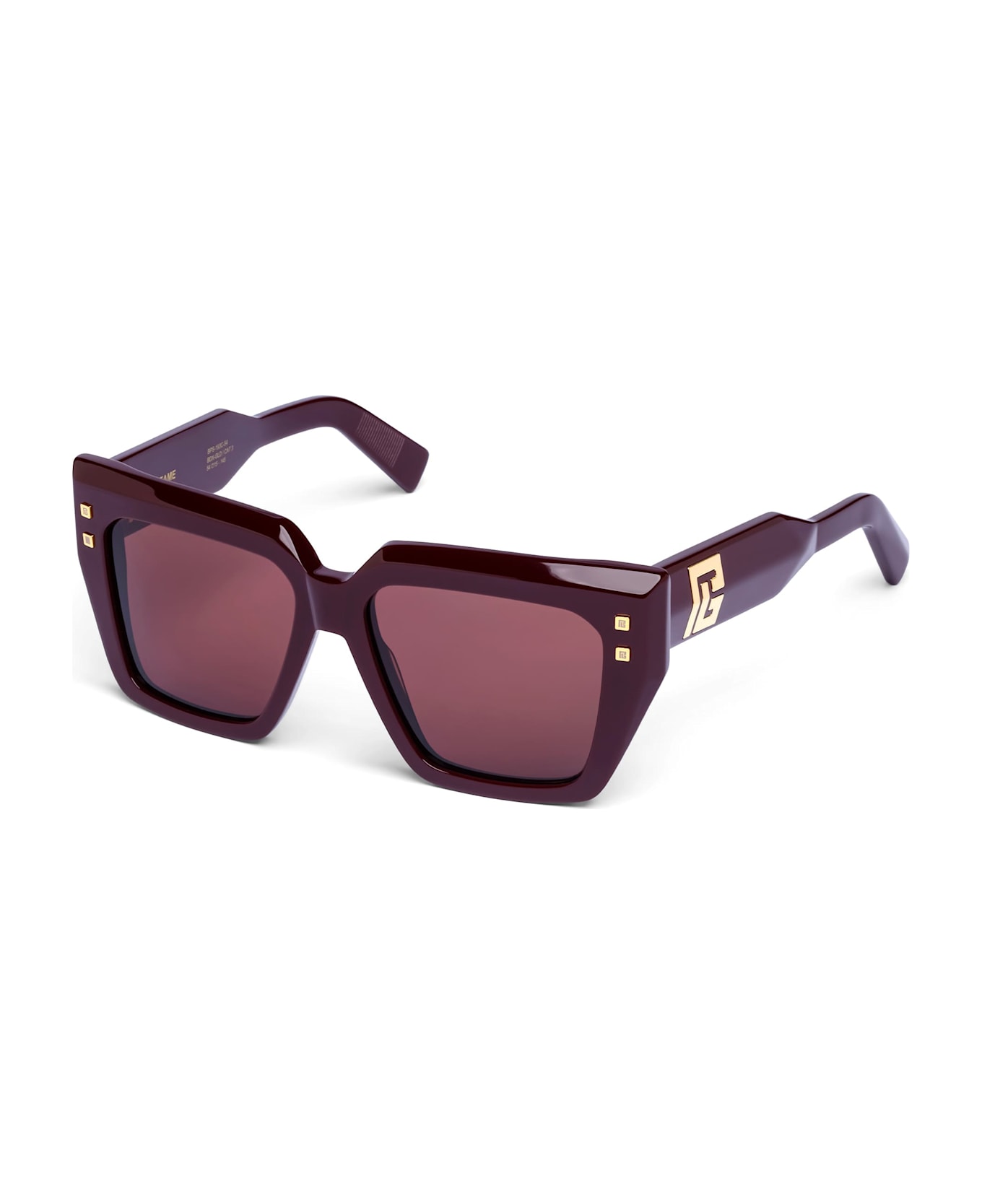 Balmain B-fame - Bordeaux / 18k Gold Sunglasses - burgundy