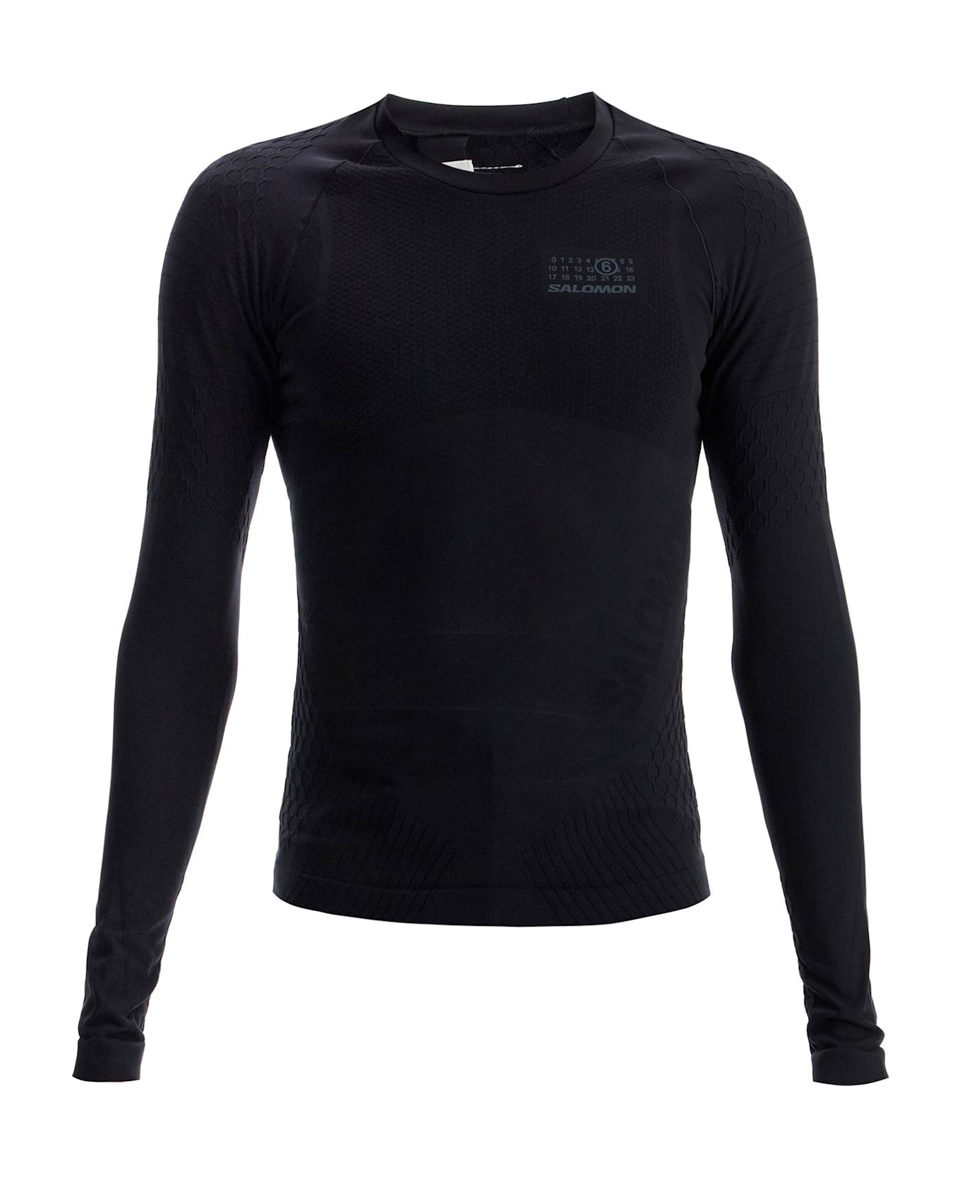 MM6 Maison Margiela Mm6 X Salomon Long Sleeve Thermal Jersey - Deep Black