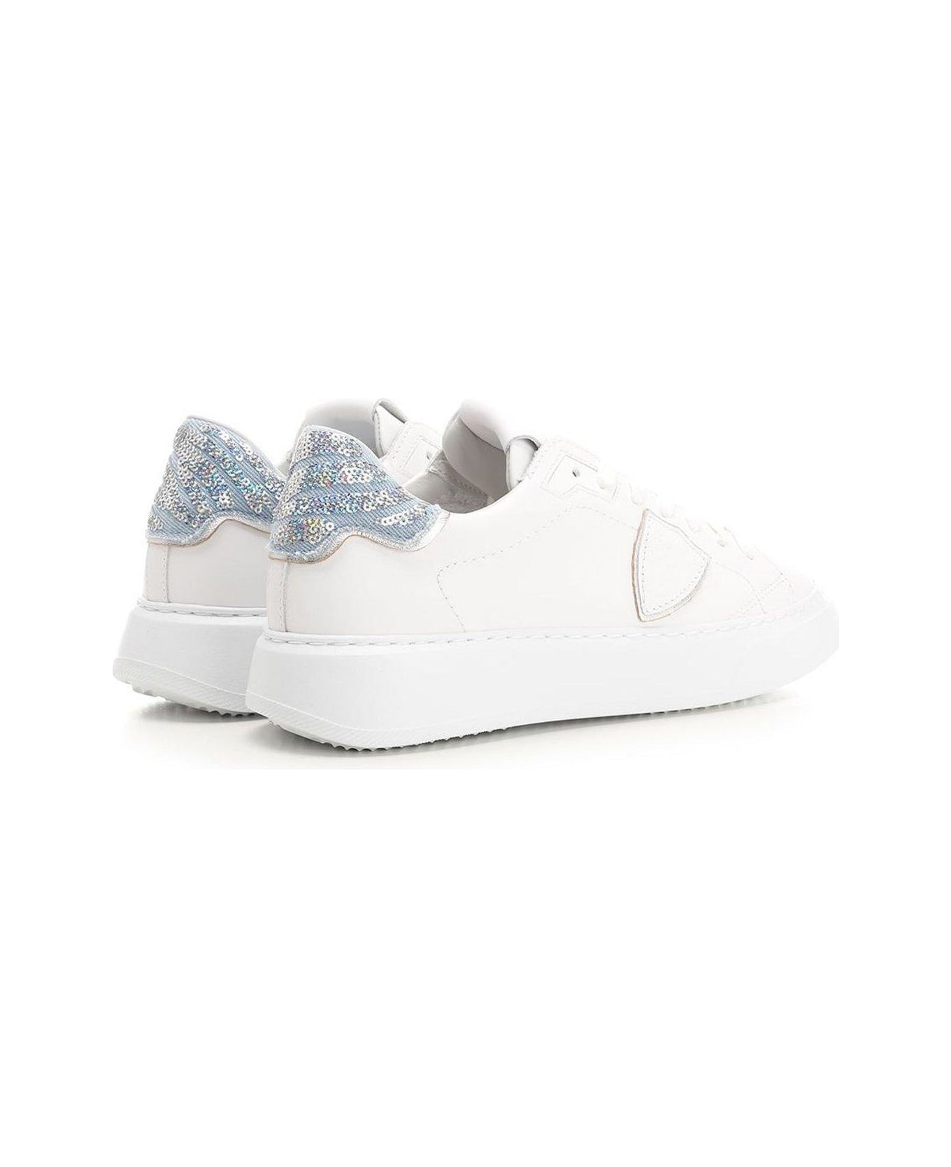 Philippe Model Temple Low-top Sneakers - WHITE, silver
