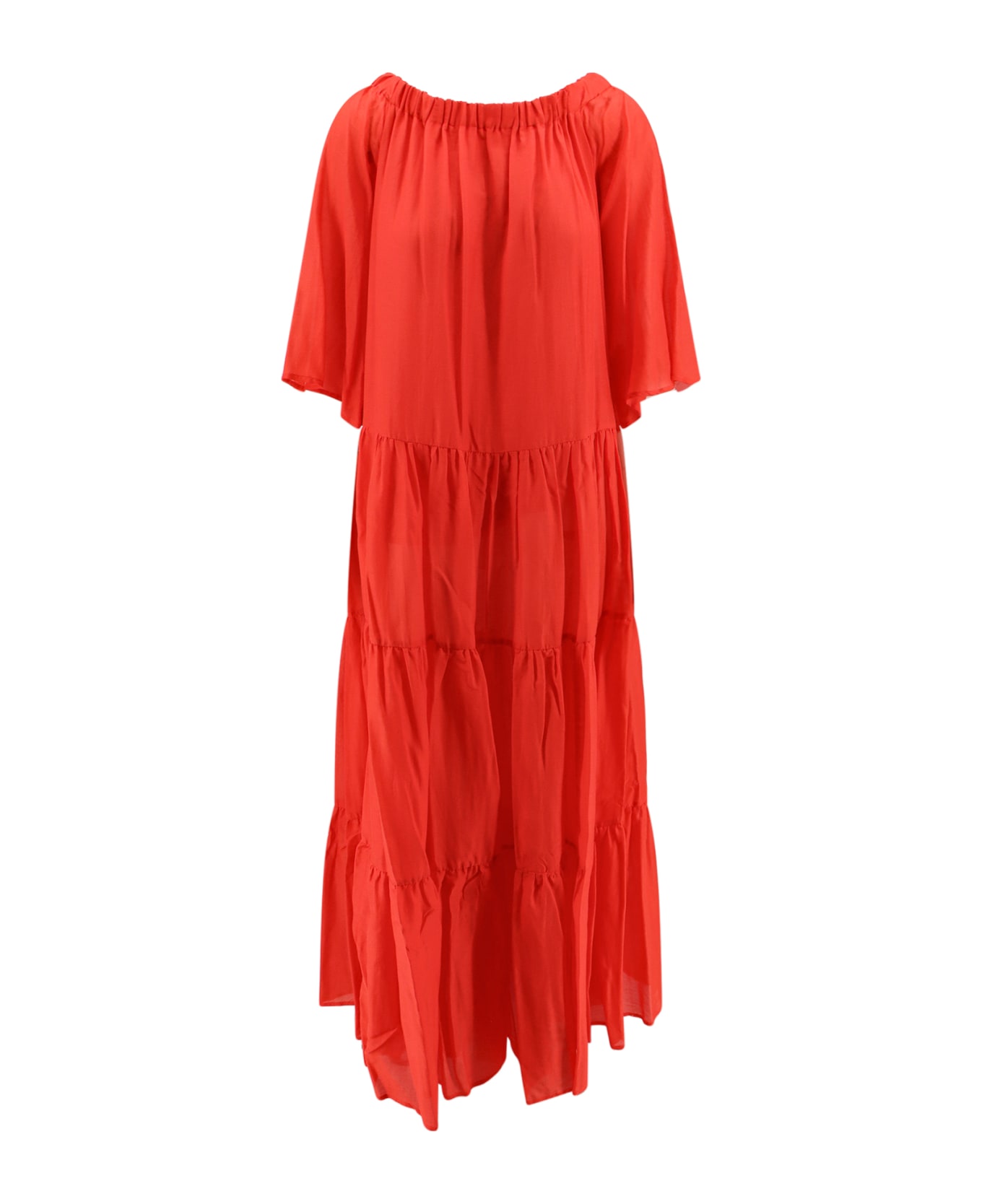 SEMICOUTURE Dress - Red ワンピース＆ドレス
