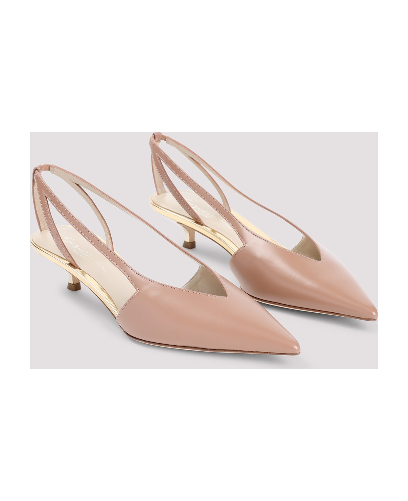 Giorgio Armani Calf Leather Pumps - Miele Platino