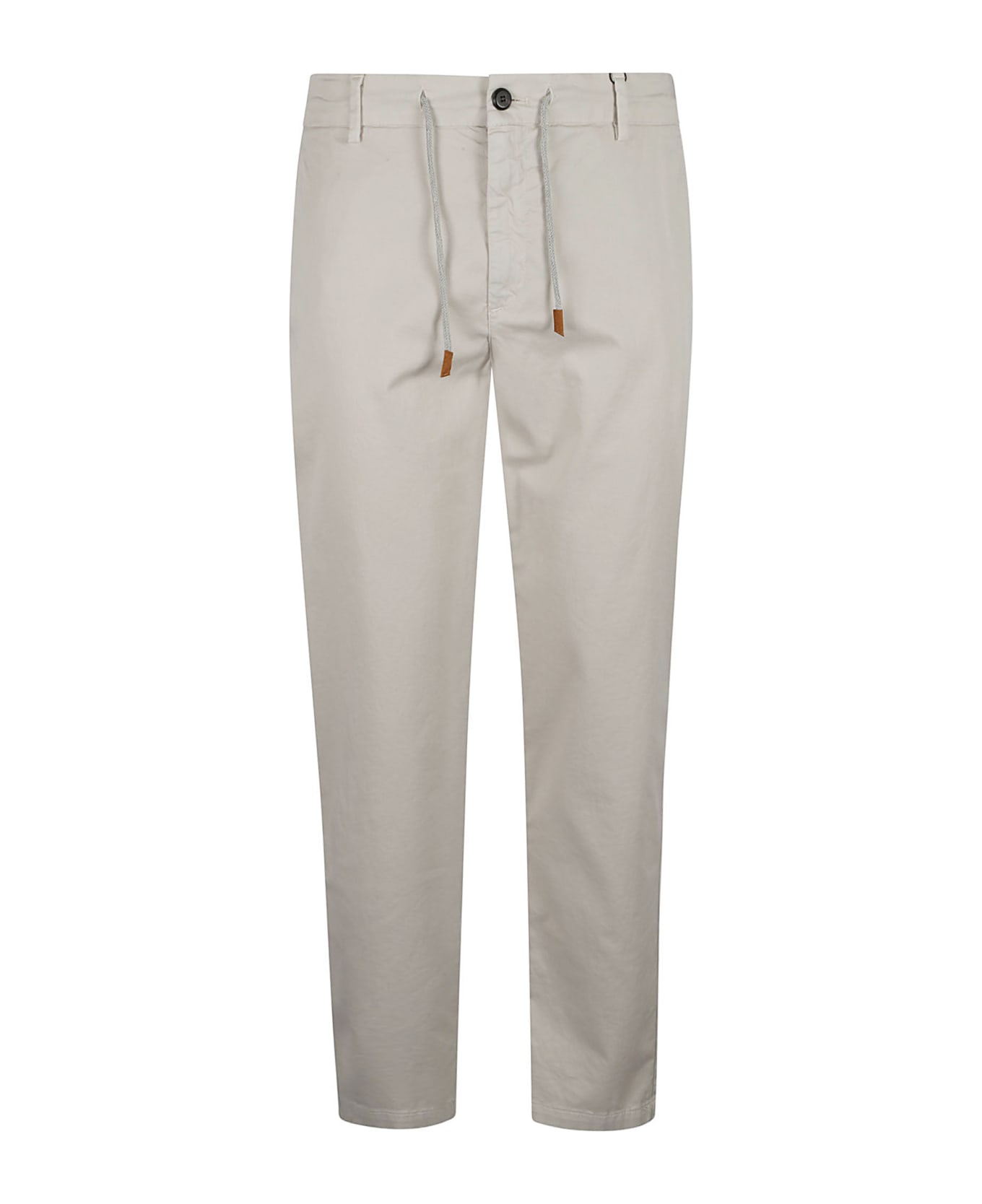 Eleventy Drawstringed Buttoned Trousers - Sand ボトムス