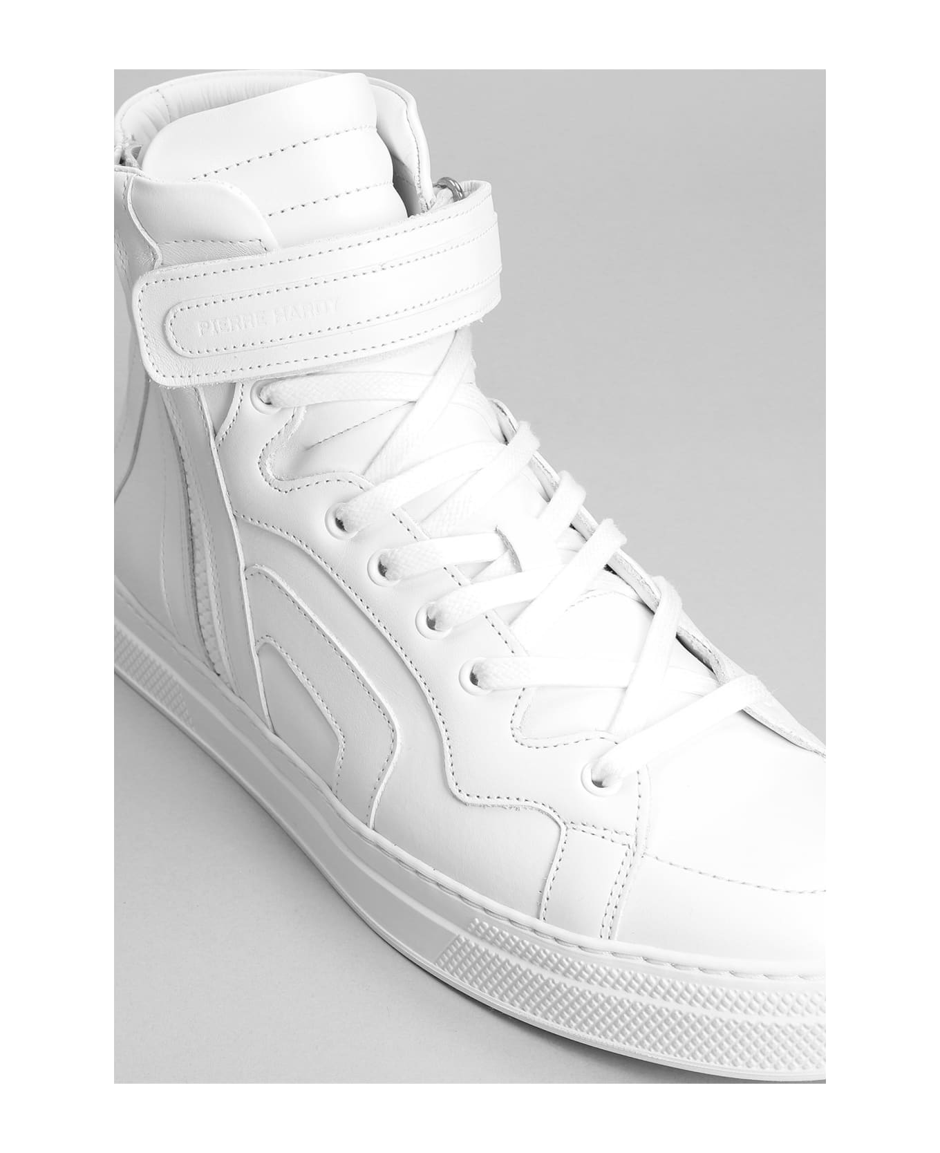 Pierre Hardy 112z Sneakers In White Leather - white
