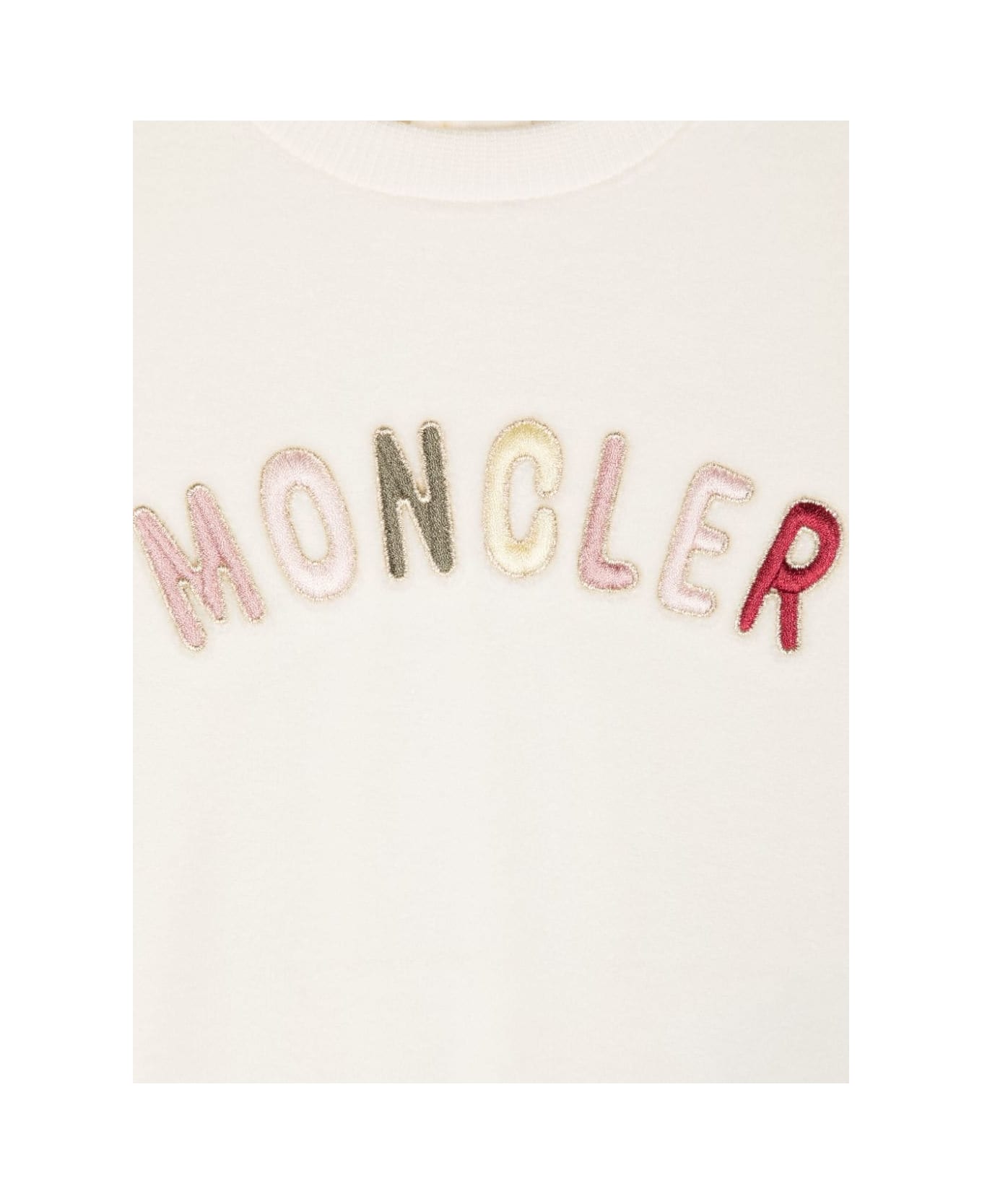 Moncler Cream Baby Girl Dress - White
