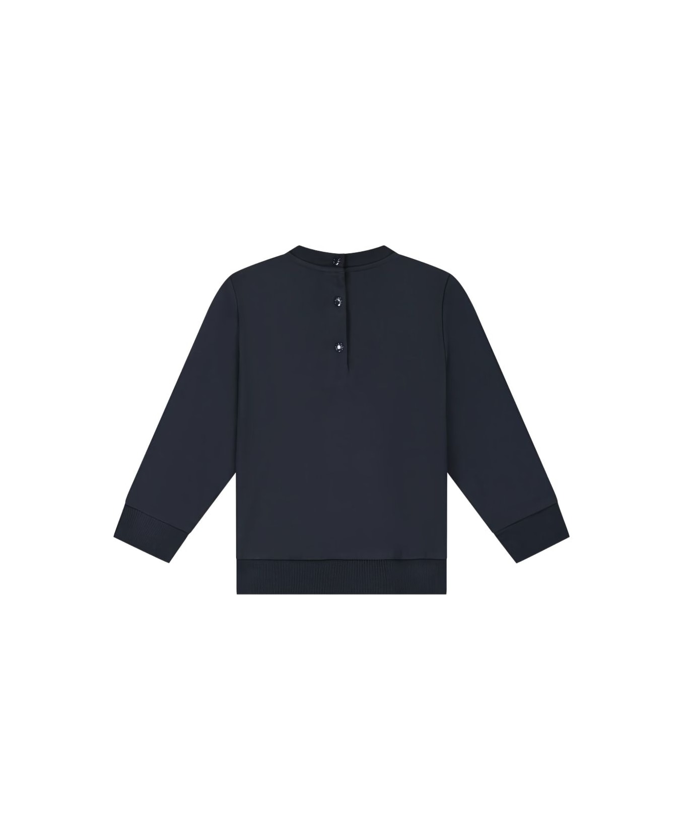 Moncler Enfant Sweatshirt With Embroidered Logo - Blue