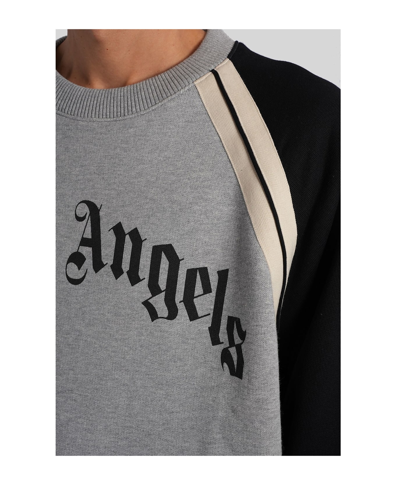 Palm Angels Sweatshirt In Grey Cotton - grey