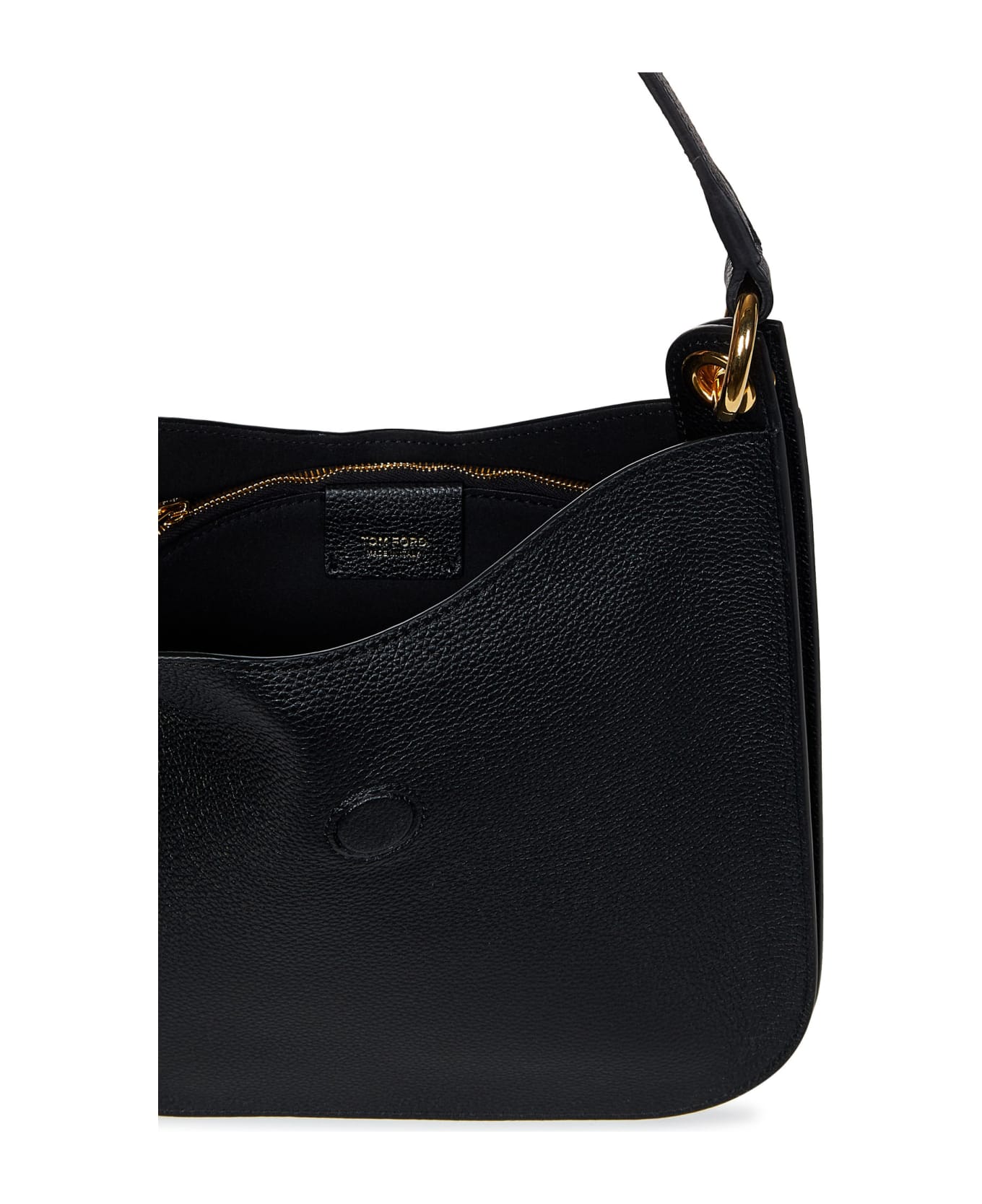 Tom Ford Grain Leather Small Crossbody - BLACK トートバッグ