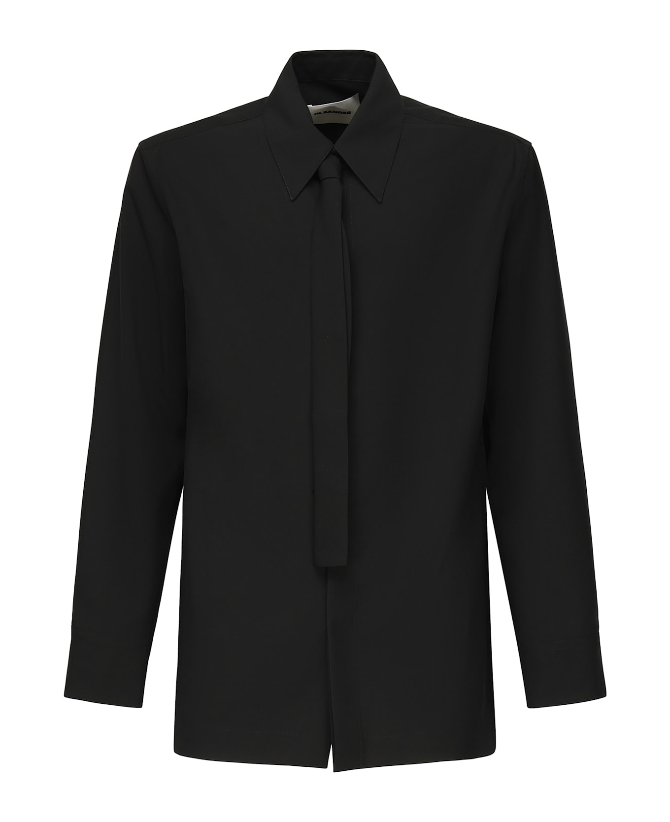 Jil Sander Shirt With Tie - Black